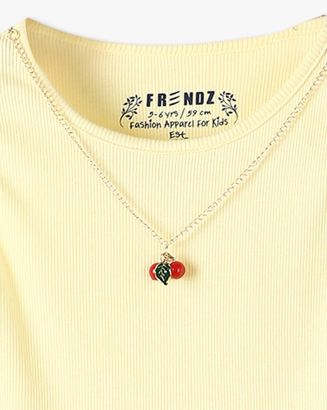 KG FRENDZ | Girls Ribbed Regular Fit Top|2