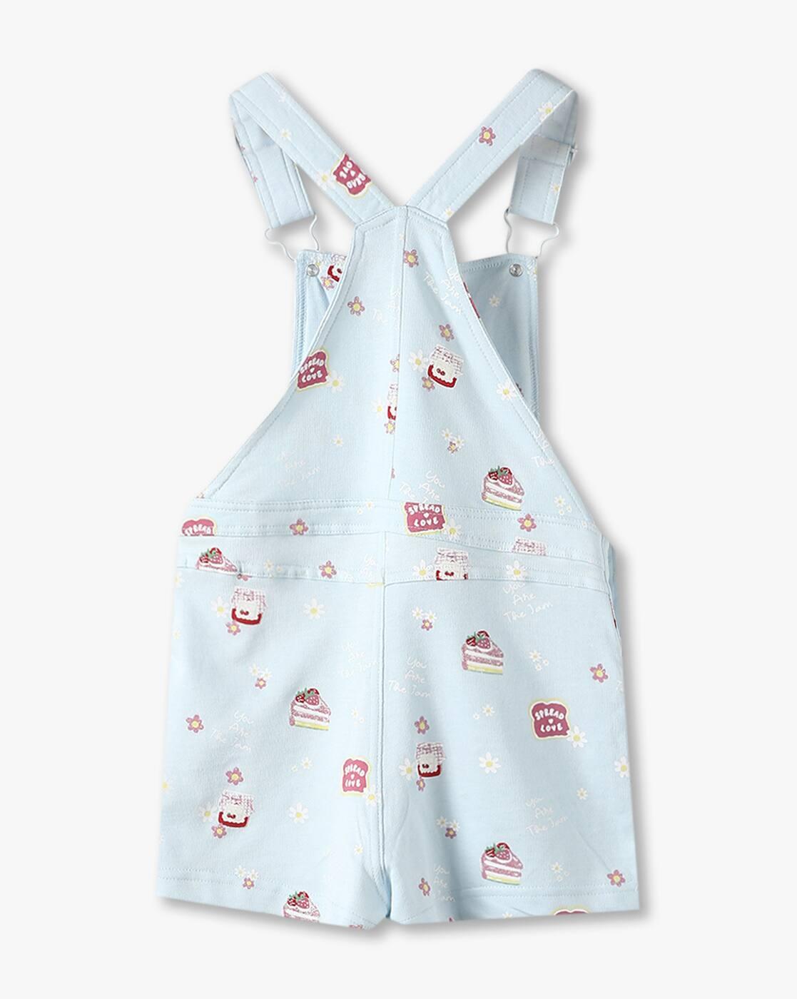 KG FRENDZ | Girls Printed Dungaree with T-Shirt|4