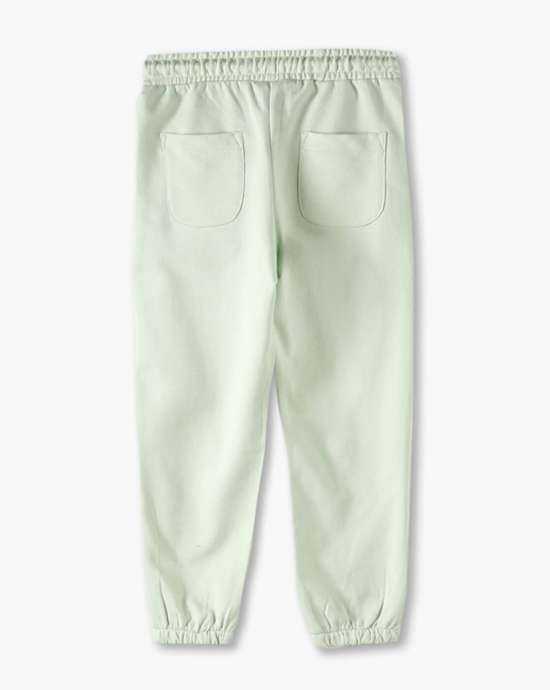 KG FRENDZ | Girls Embroidered Joggers with Drawstring Waist|1