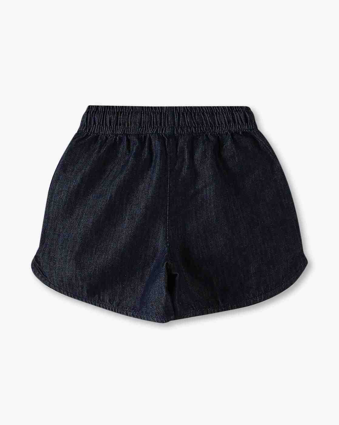 KG FRENDZ | Girls Embroidered Regular Fit Shorts|1