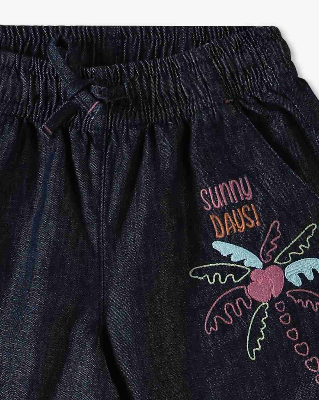 KG FRENDZ | Girls Embroidered Regular Fit Shorts|2