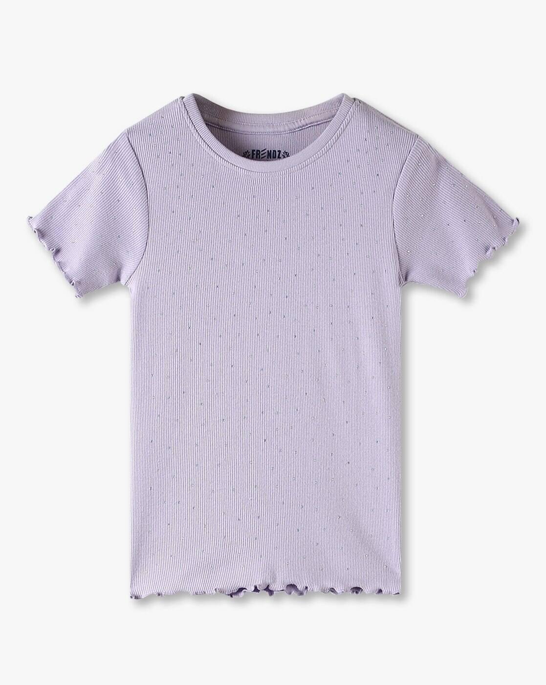 KG FRENDZ | Girls Rib Rhinestone Tee|0