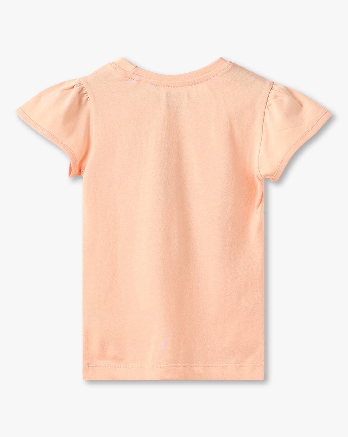 KG FRENDZ | Girls Graphic Print Regular Fit Round-Neck T-Shirt|1