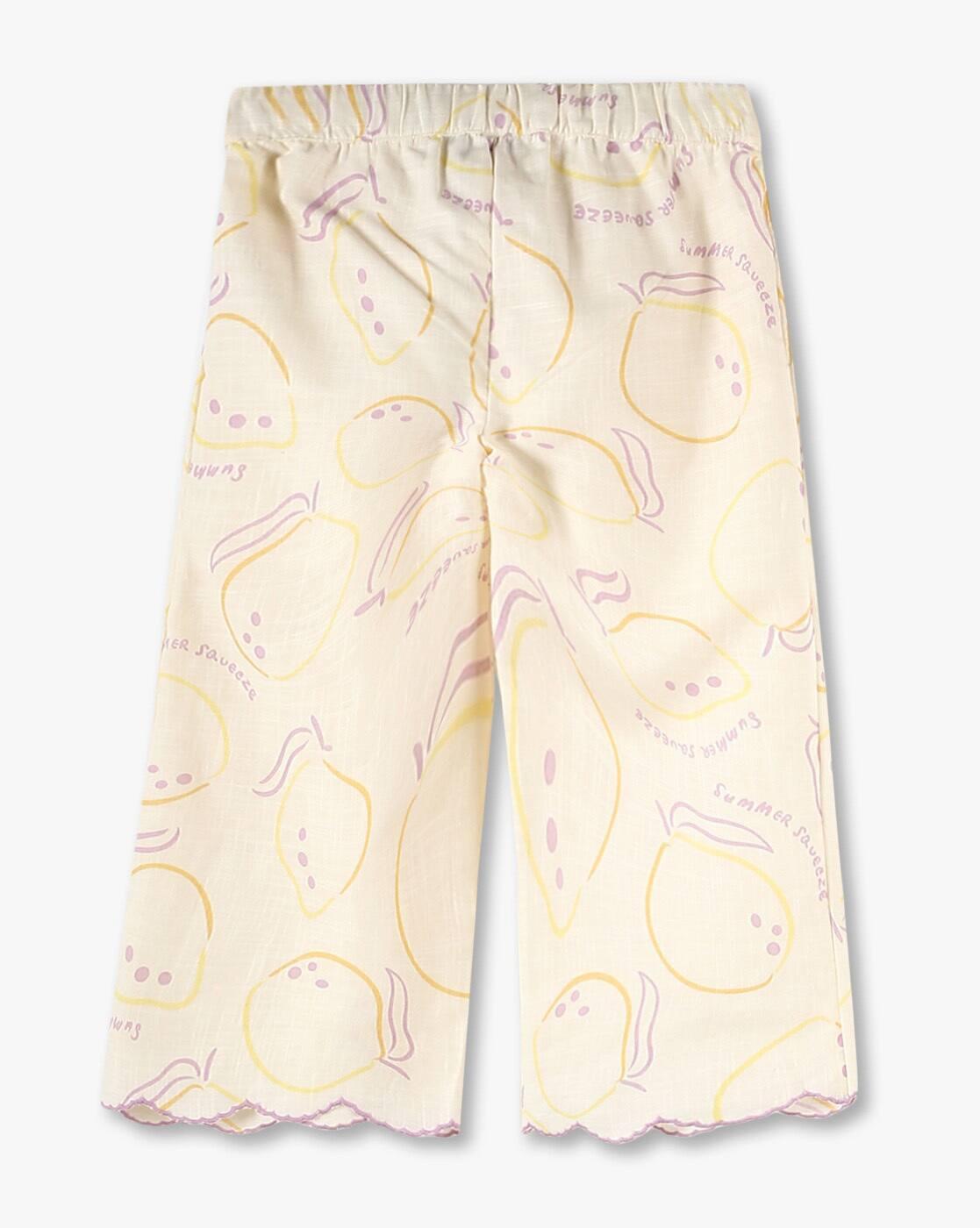 KG FRENDZ | Girls Printed Relaxed Fit Pants|1