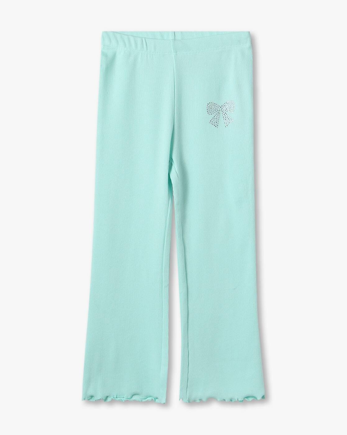 Girls Embellished Leggings with Elasticated Waist
