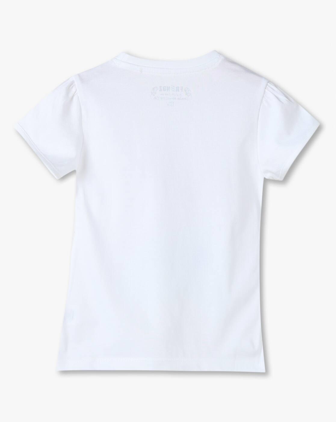 KG FRENDZ | Girls Typographic Print Regular Fit Round-Neck T-Shirt|1