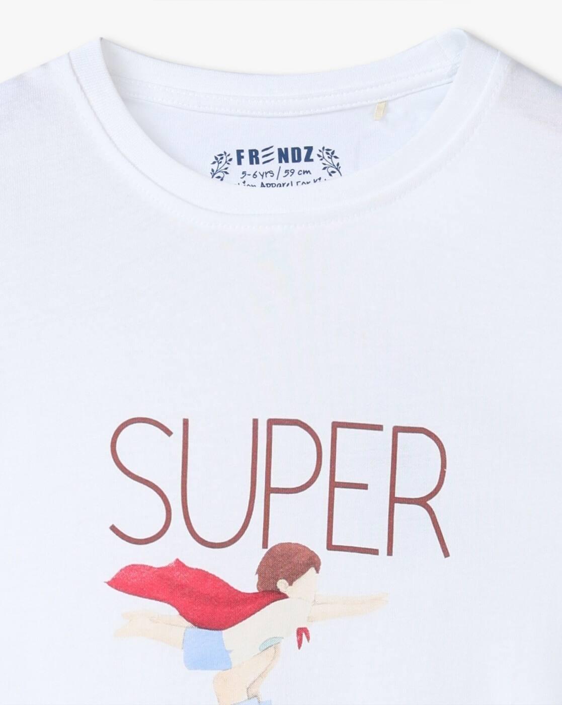 KG FRENDZ | Girls Typographic Print Regular Fit Round-Neck T-Shirt|2