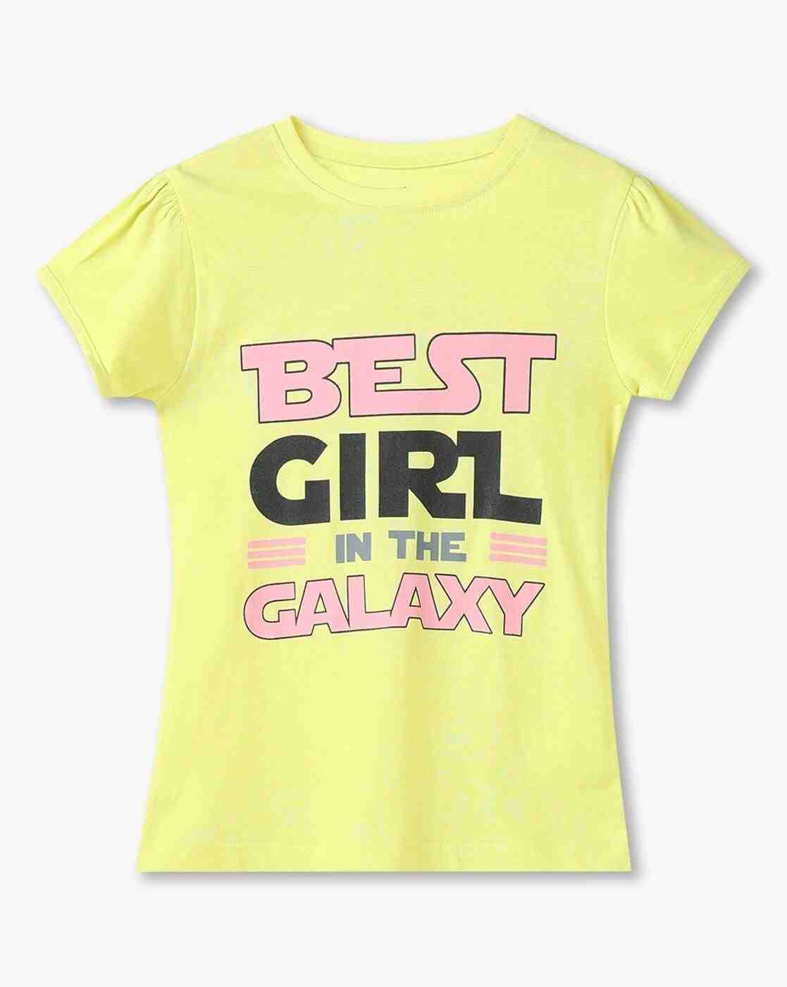 KG FRENDZ | Girls Typographic Print Regular Fit T-Shirt|0
