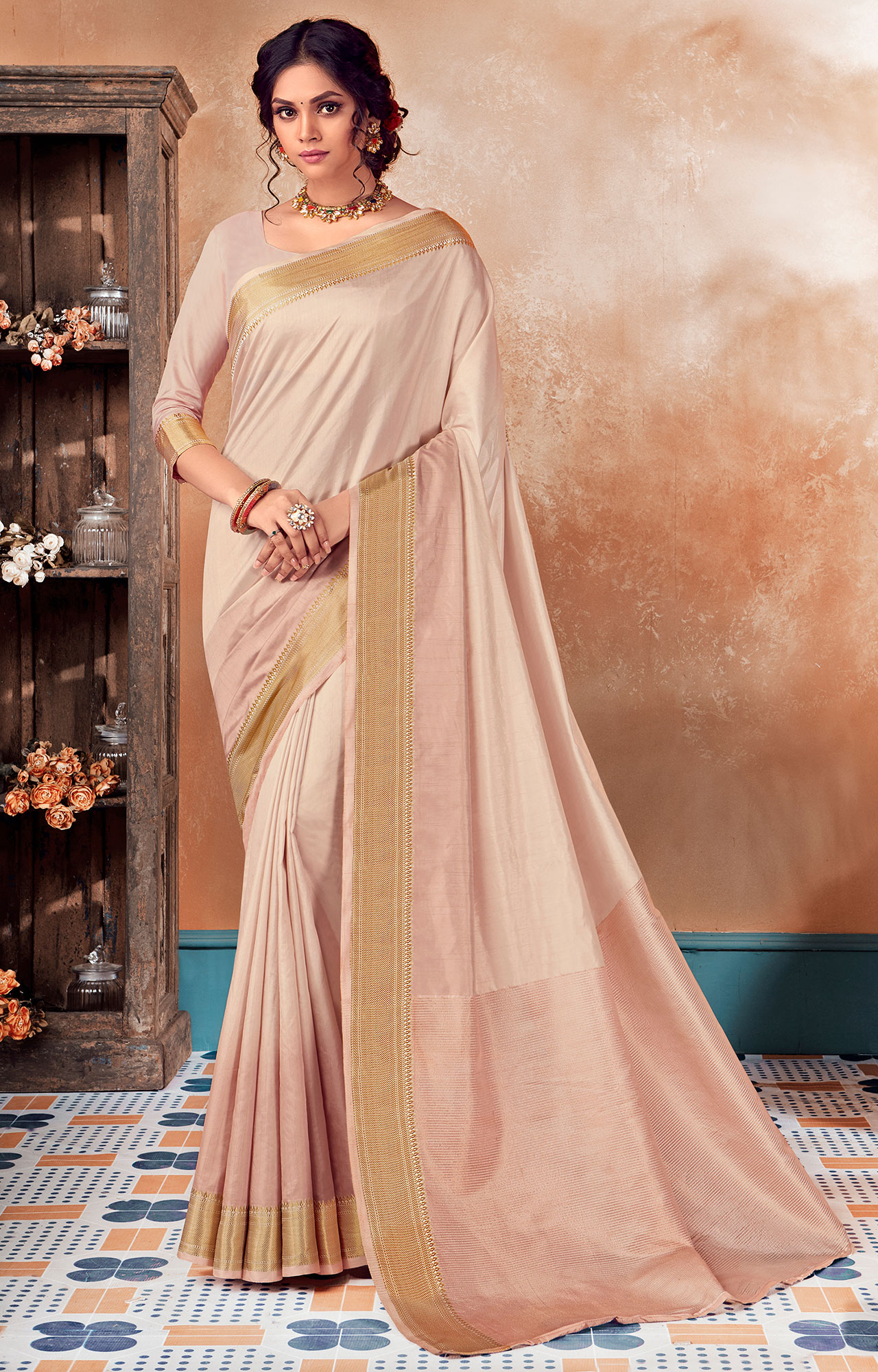 Nylon Silk Konard Saree In Grey Color | Silk sarees online, Saree, Saree  designs