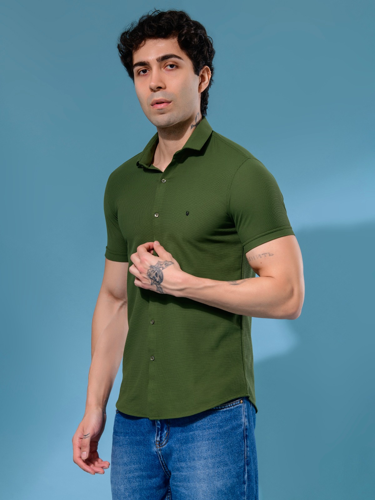 ALBION MENS NEW GARAGE 3 (GREEN) SHIRT