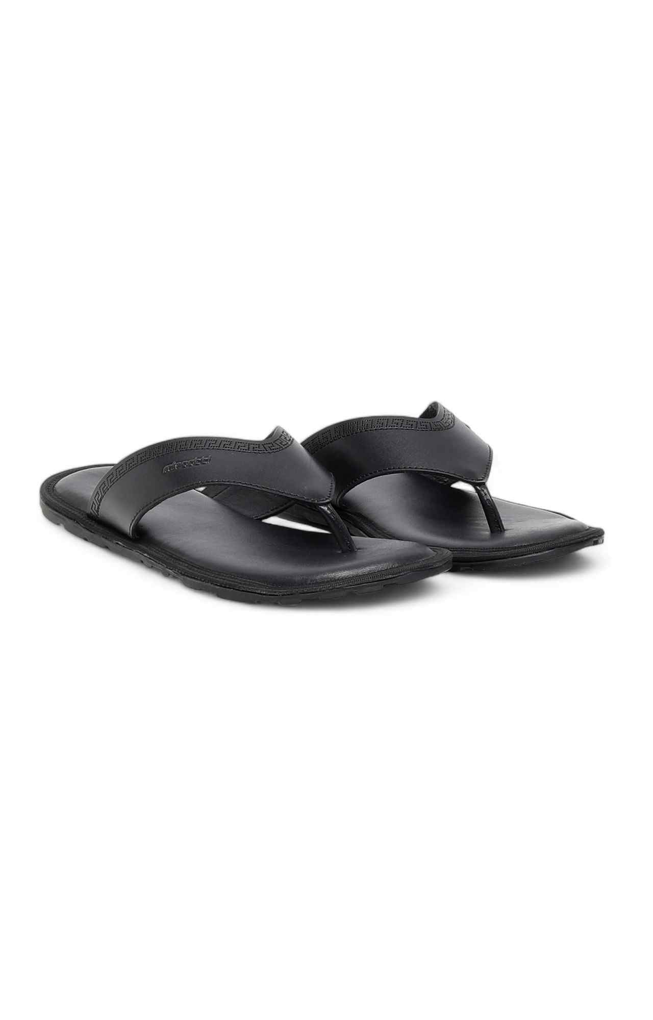 Men Black Ultra-Comfort Casual Flip-Flops