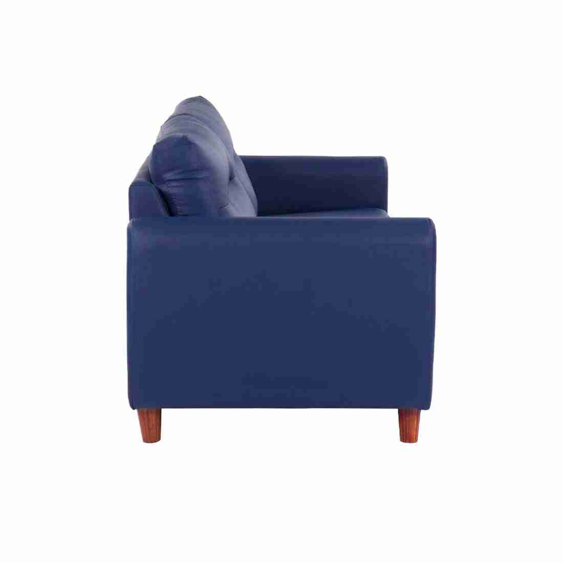 neudot Scott Sofa for Living Room |3 Persons Sofa|Premium Leatherette with Cushioned Armrest | Solid Wood Frame|3 Seater in Cobalt Blue Color