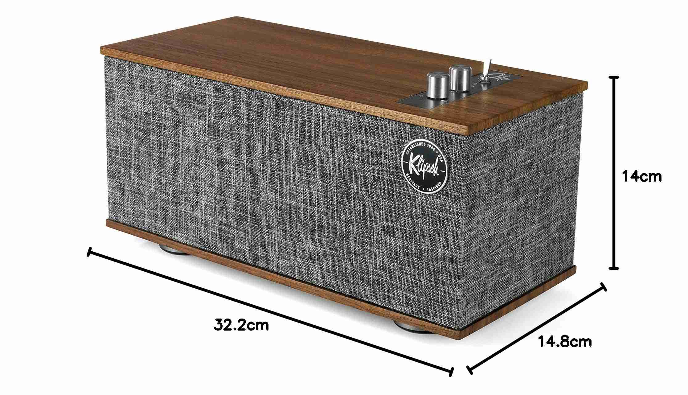 Klipsch The One II Wireless Bluetooth Tabletop Speaker in Walnut 8