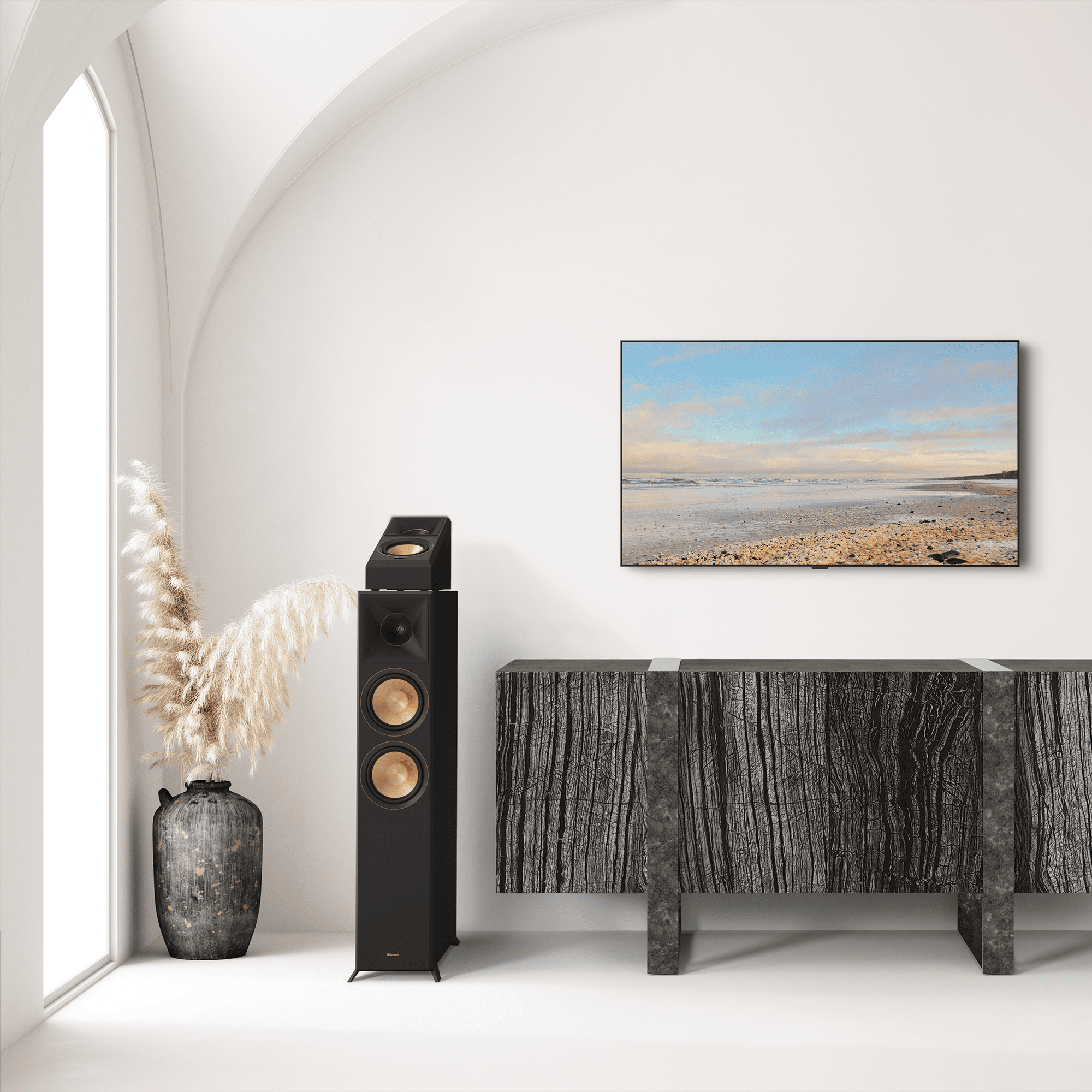 مكبر صوت محيطي Klipsch RP-500SA II بتقنية Dolby Atmos باللون الأبنوسي 9