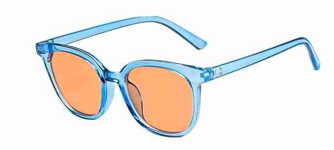 AUGEN By Visions India Retro Vintage Square Abstract Unisex Sunglasses UV400 Protected Large Size (Blue, 135)