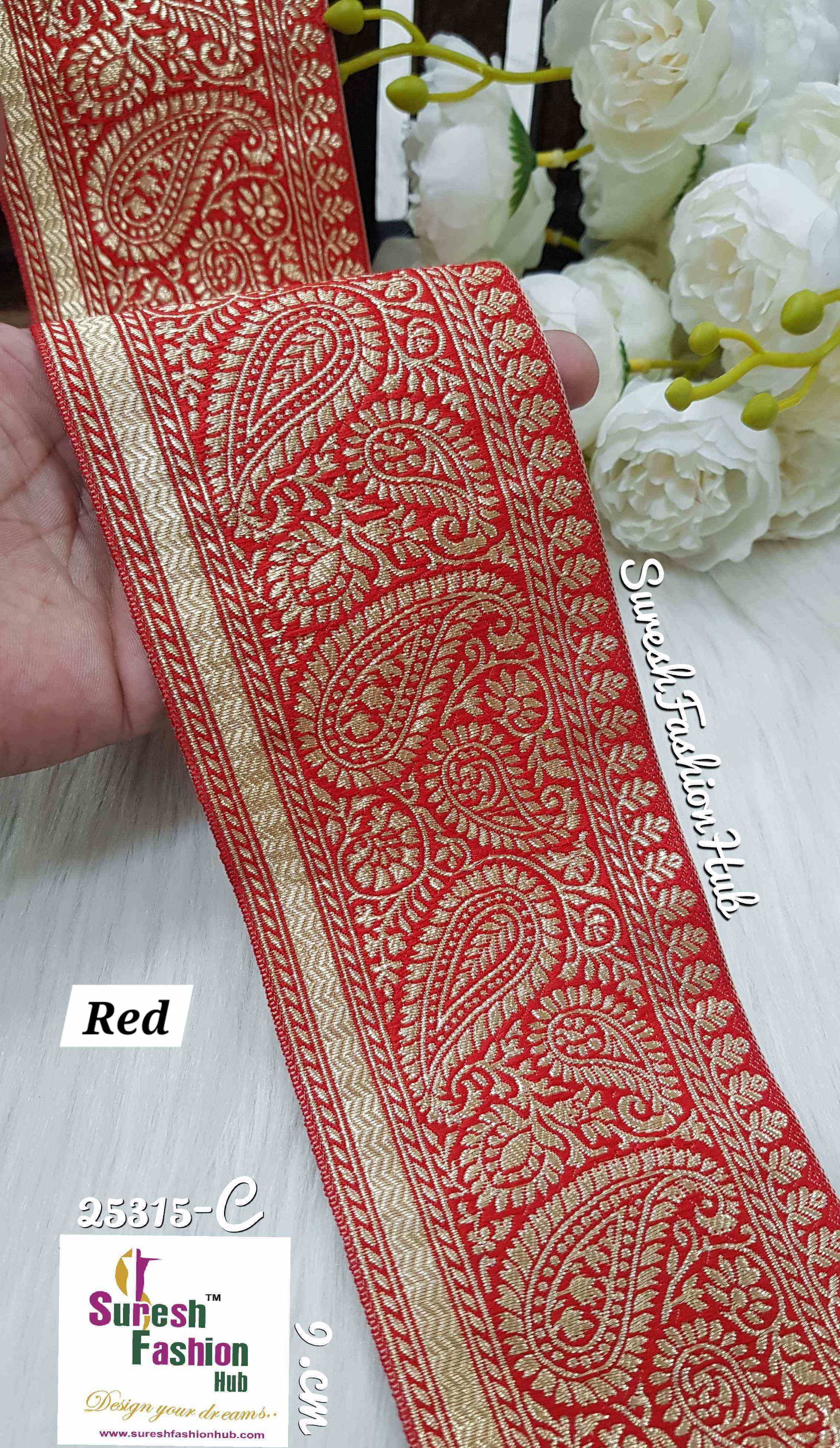 Red Rouge Banarasi Lace