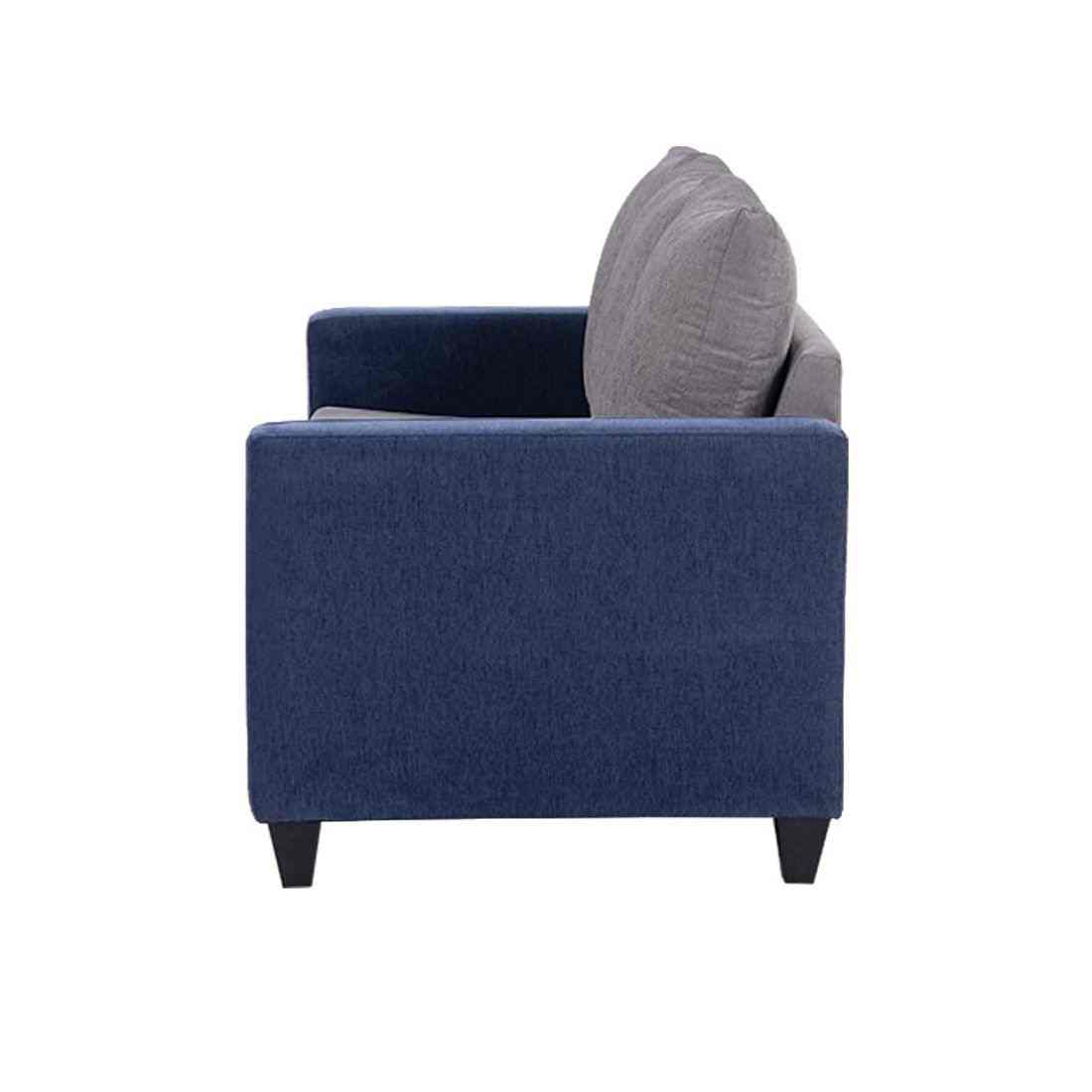 neudot Saya Dual Color Sofa for Living Room |3 Persons Sofa|Premium Fabric with Cushioned Armrest | Solid Wood Frame|3 Seater in Saya Duo Blue Color