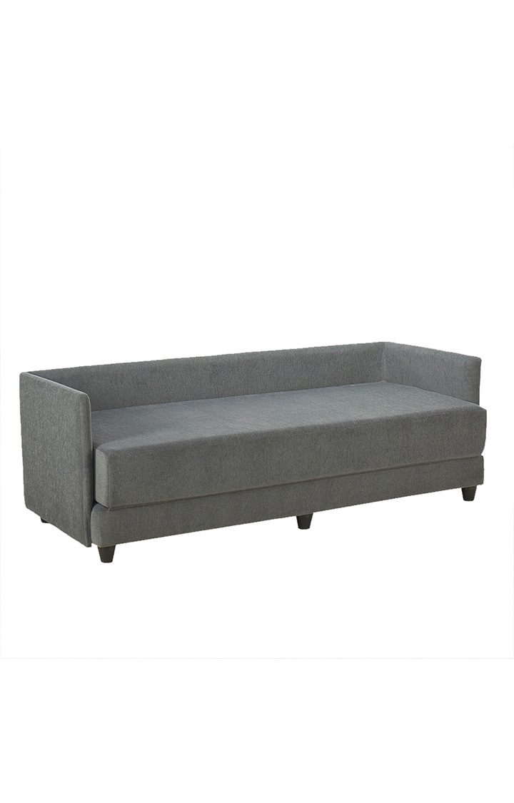 neudot Show Fabric Pull-Out Sofa Cum Bed for Living Room | 3 Seater Sofa Bed for Drawing Room & Bedroom|Diwan| Dark Grey Colour