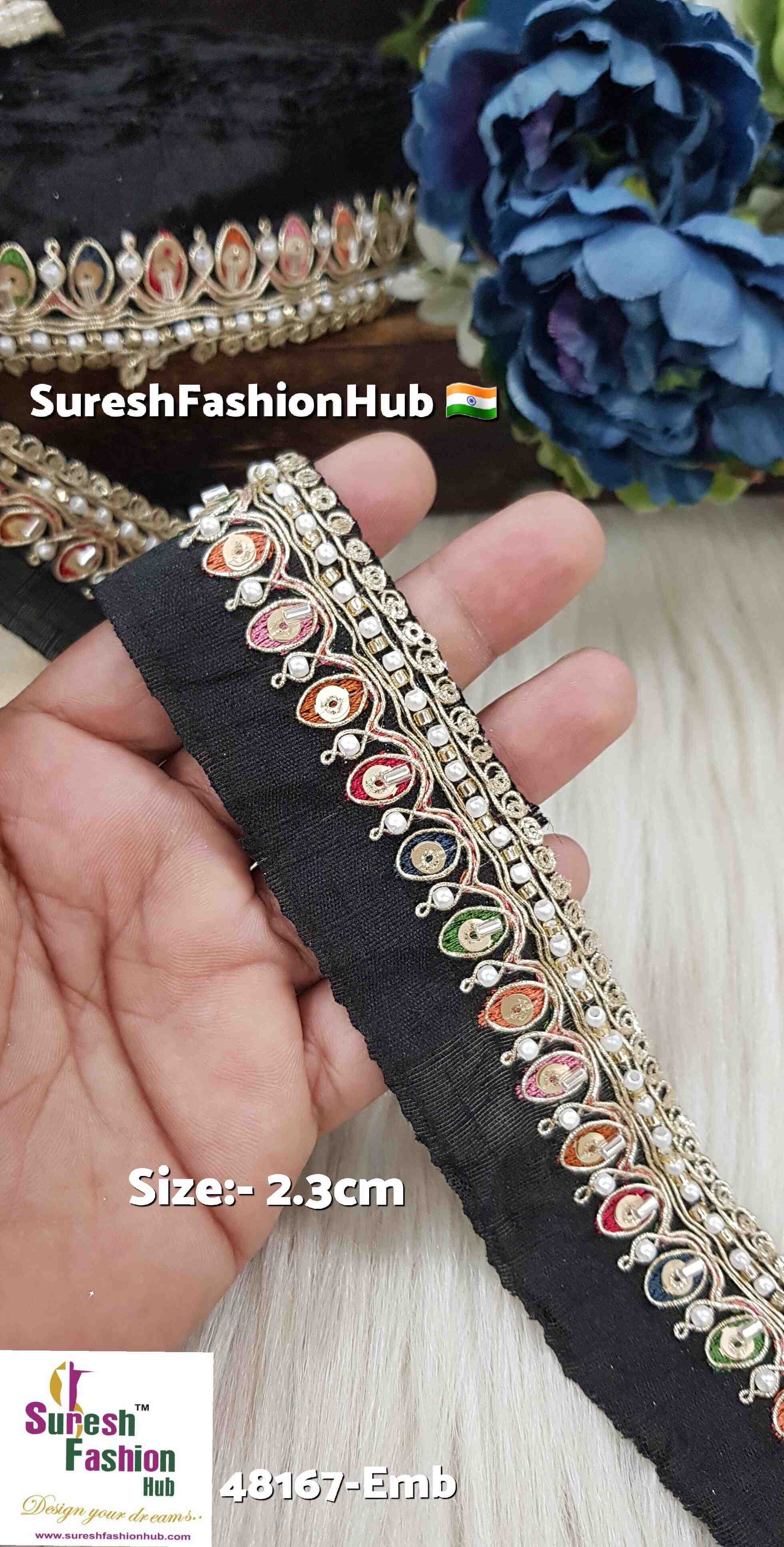 Black Luxe Kaddhana Embroidery Lace