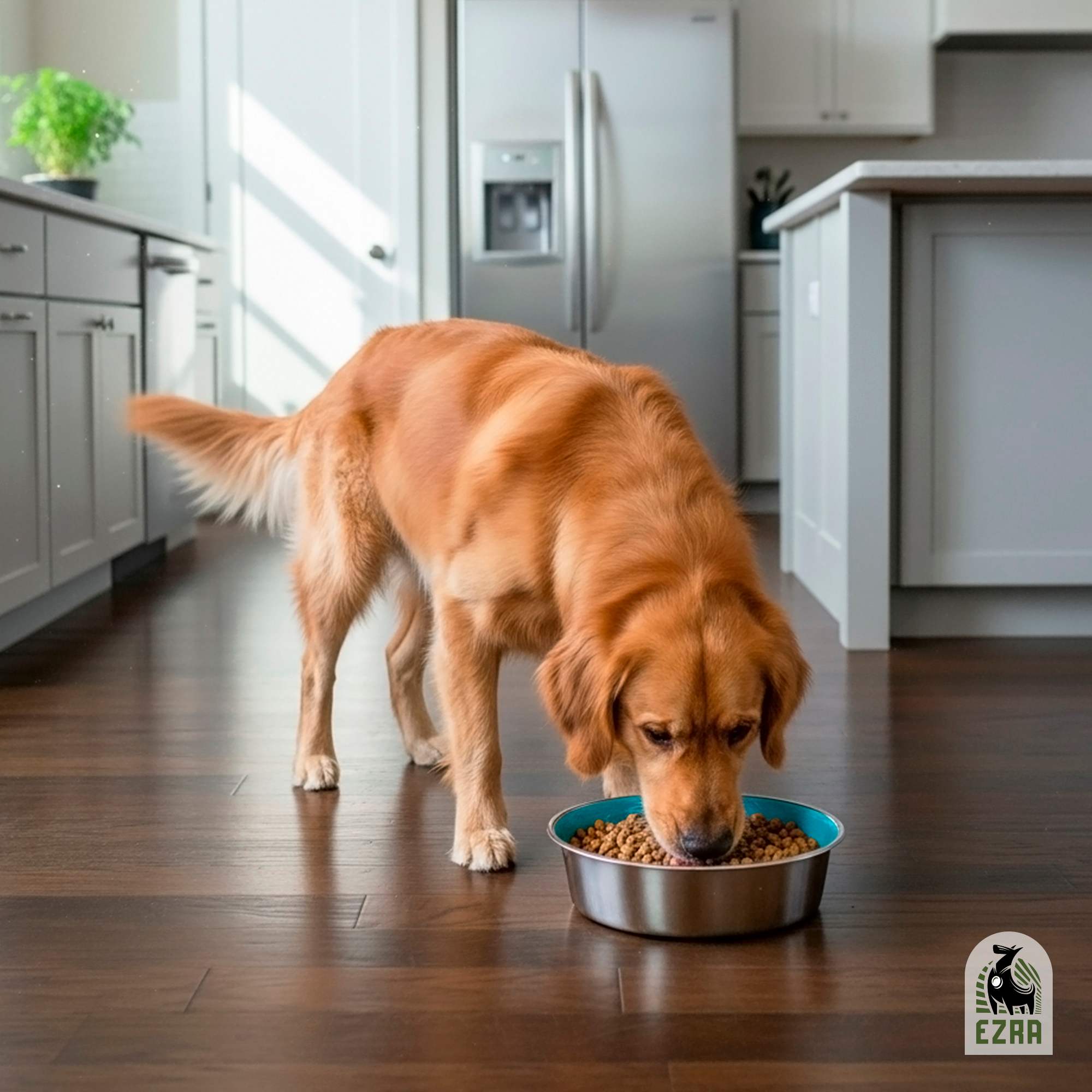 Ezra Anti Skid Rubber Grip, Stainless Steel Bowls for Dog, Light Blue