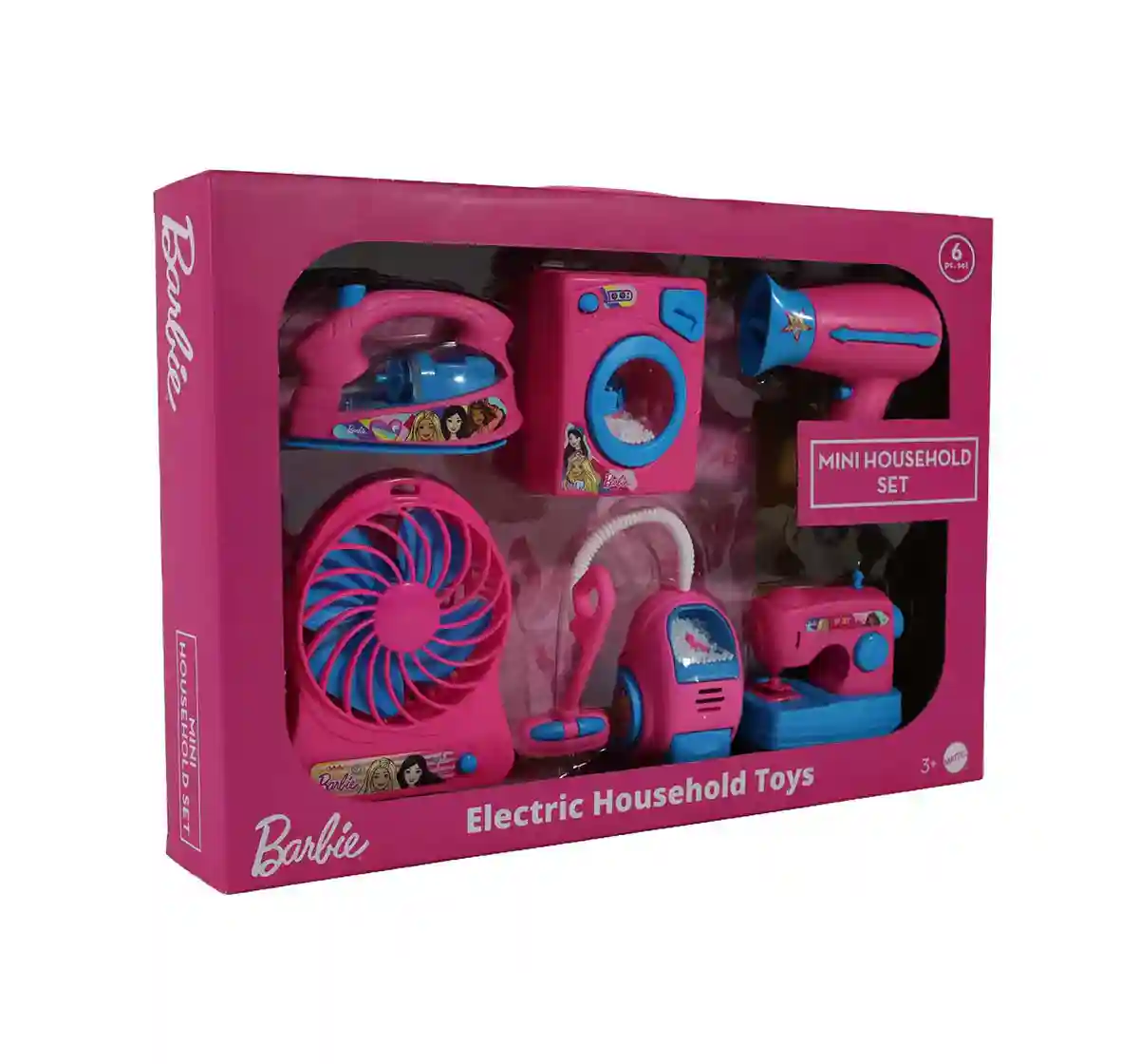 Kriiddaank Barbie Mini Household Toys Set 6 Piece, Role Play Set 3Y+, Multicolour