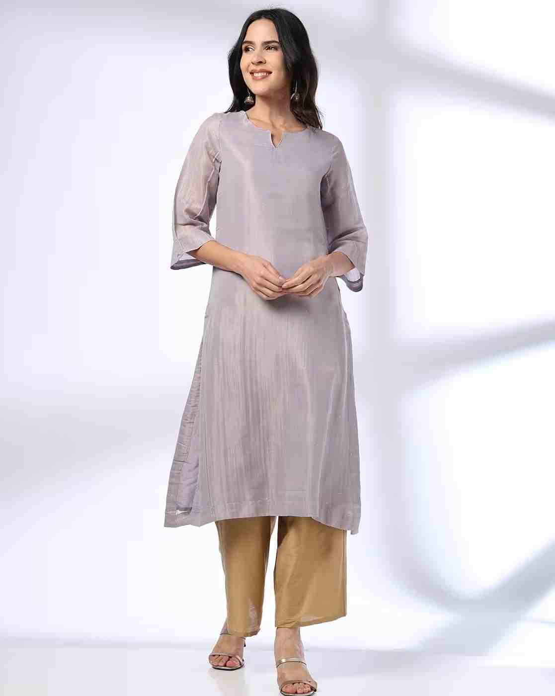 KRITA | Women Round-Neck Straight Kurta|0