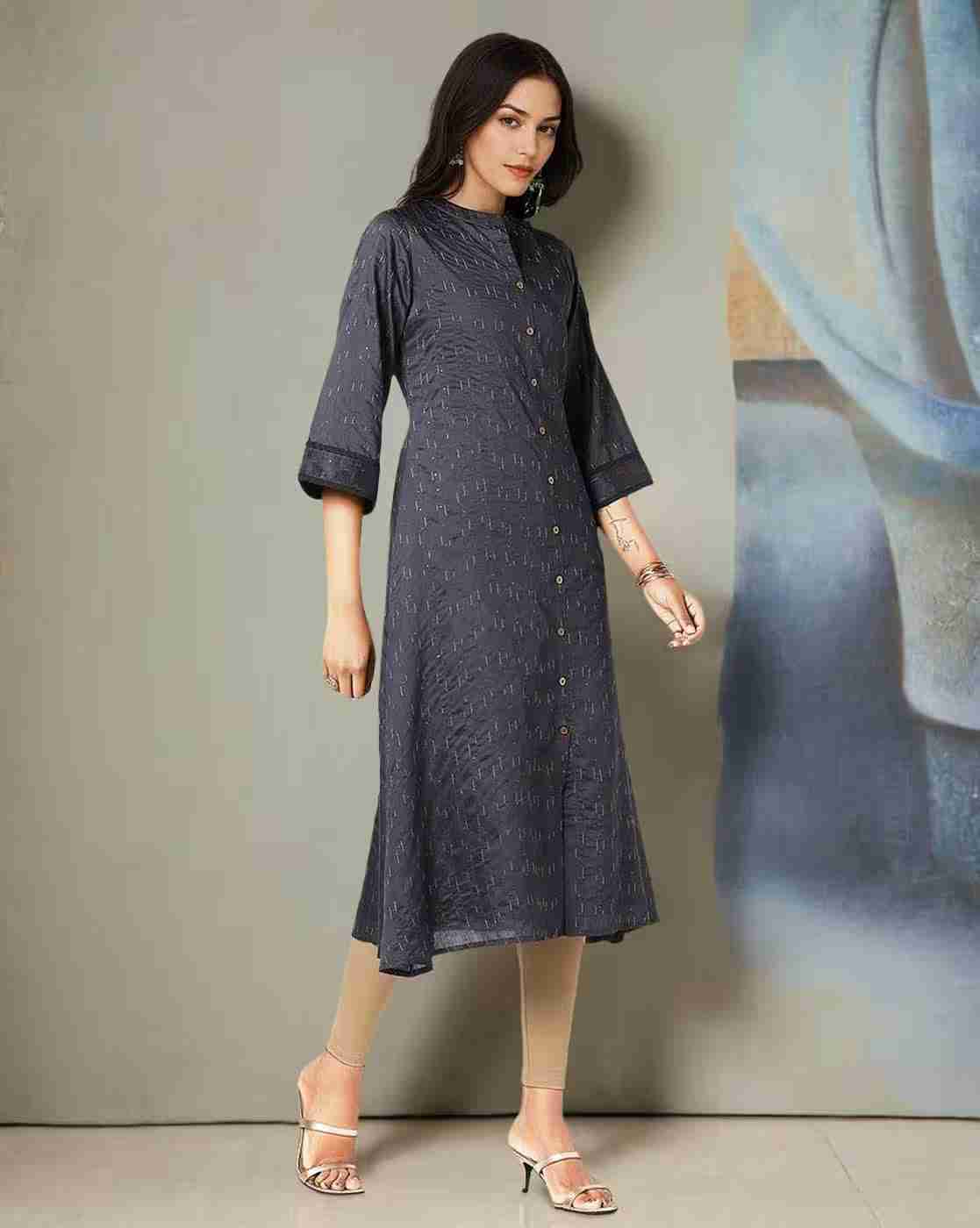 KRITA | Women Striped A-Line Kurta|0