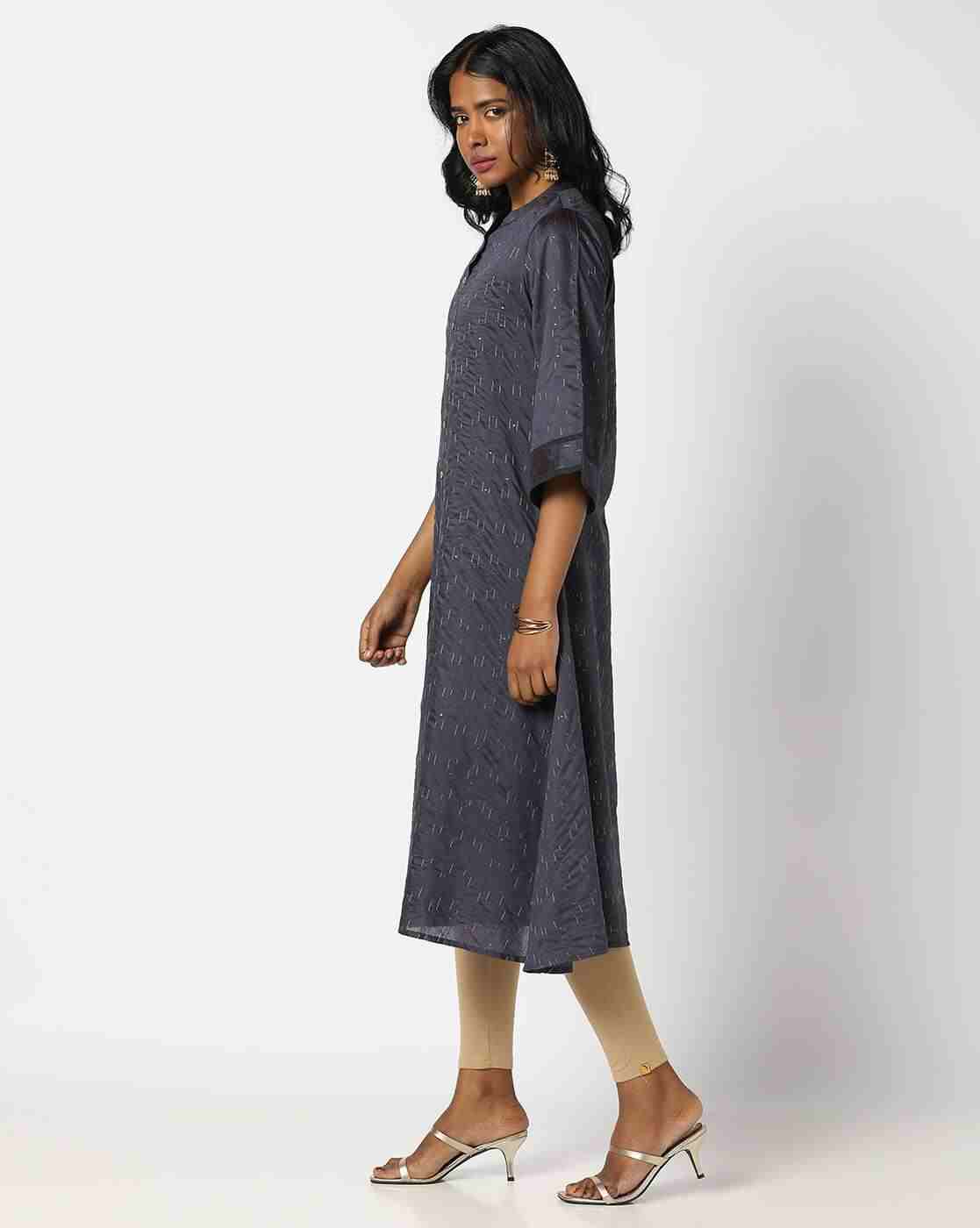 KRITA | Women Striped A-Line Kurta|1