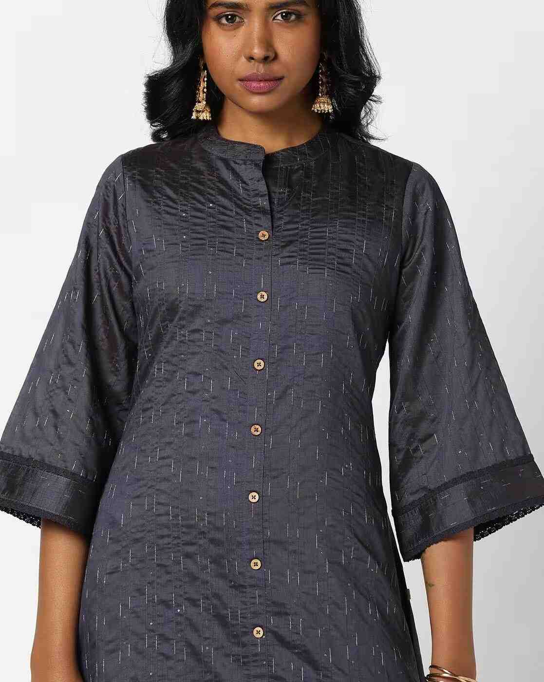 KRITA | Women Striped A-Line Kurta|3