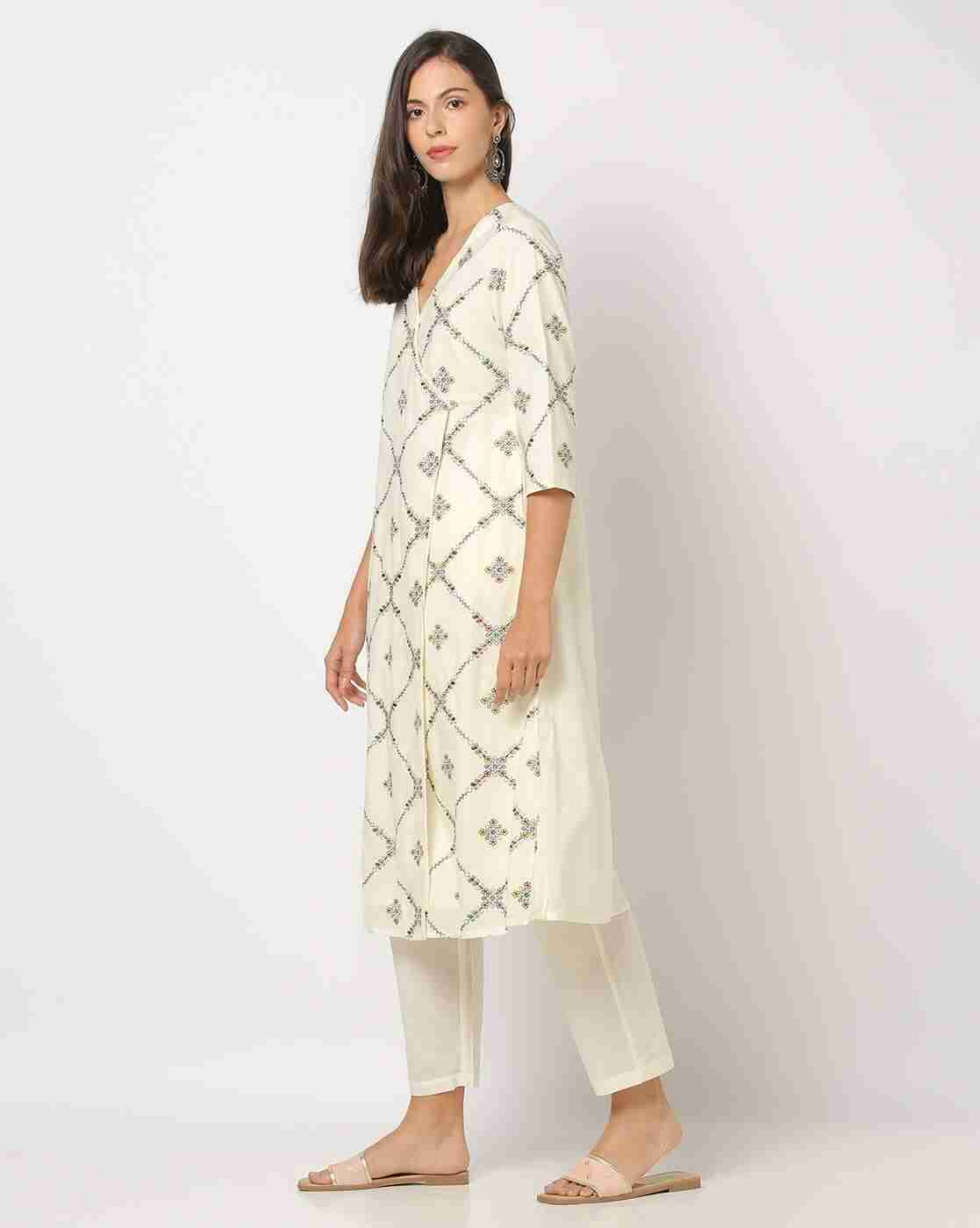 KRITA | Women Embroidered A-Line Kurta & Pants Set|1