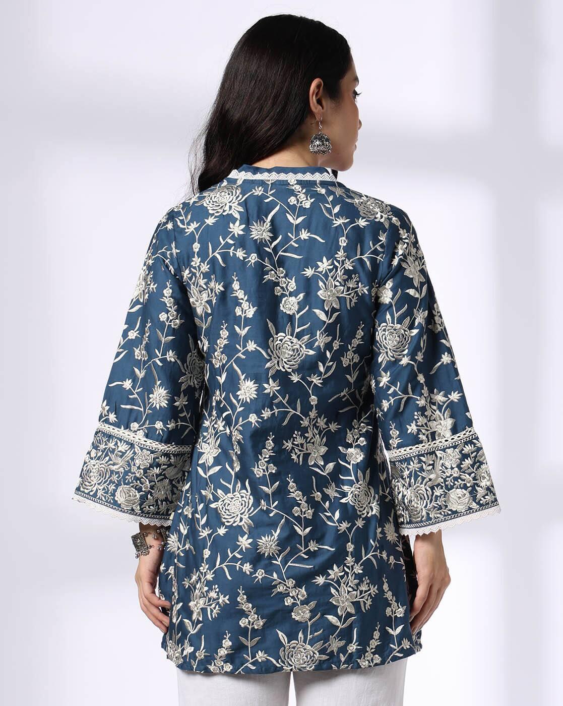 KRITA | Women Embroidered Angrakha Kurta|3
