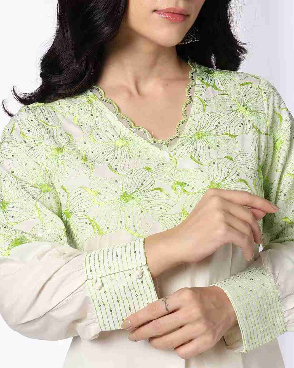KRITA | Women Embroidered A-Line Kurta & Pants Set|4
