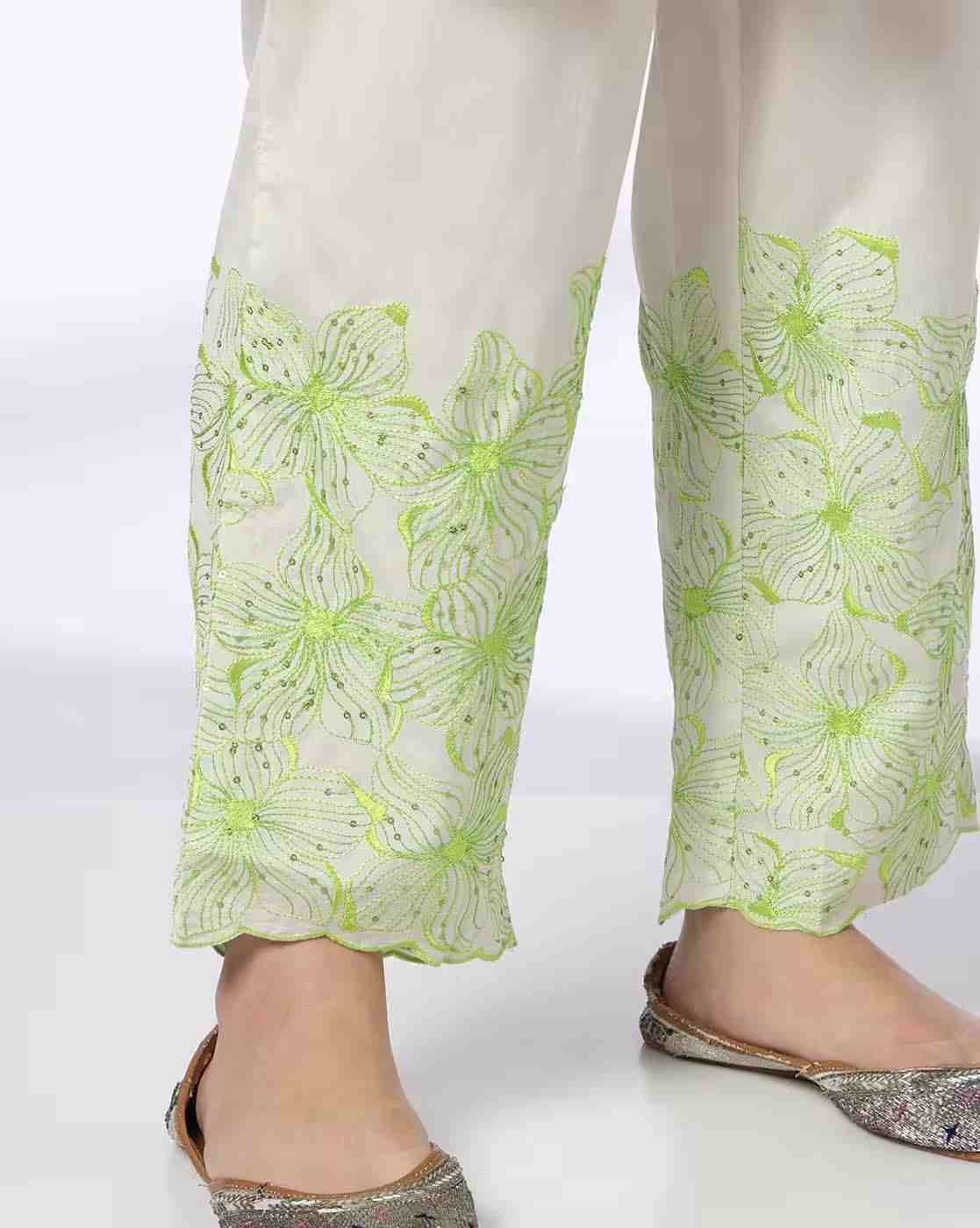 KRITA | Women Embroidered A-Line Kurta & Pants Set|6