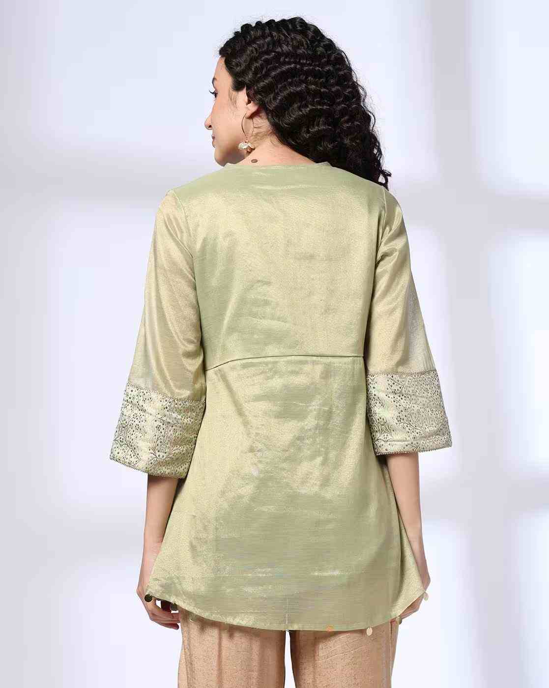 KRITA | Women Brocade Flared Tunic|2
