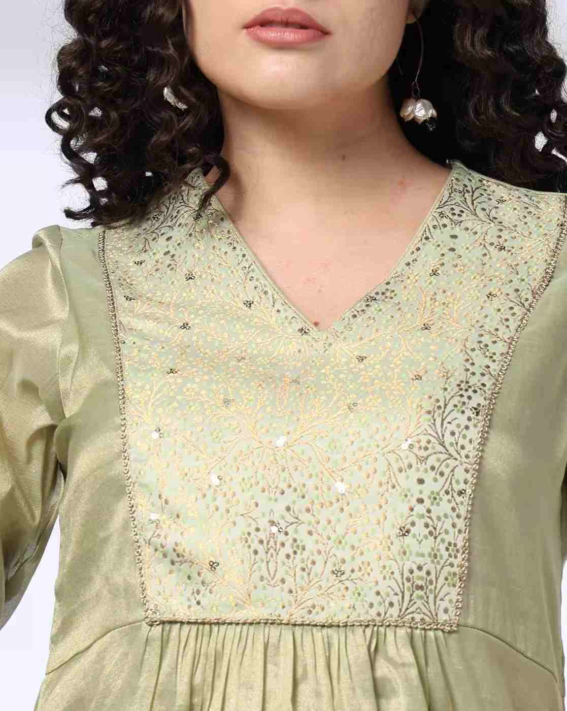 KRITA | Women Brocade Flared Tunic|3