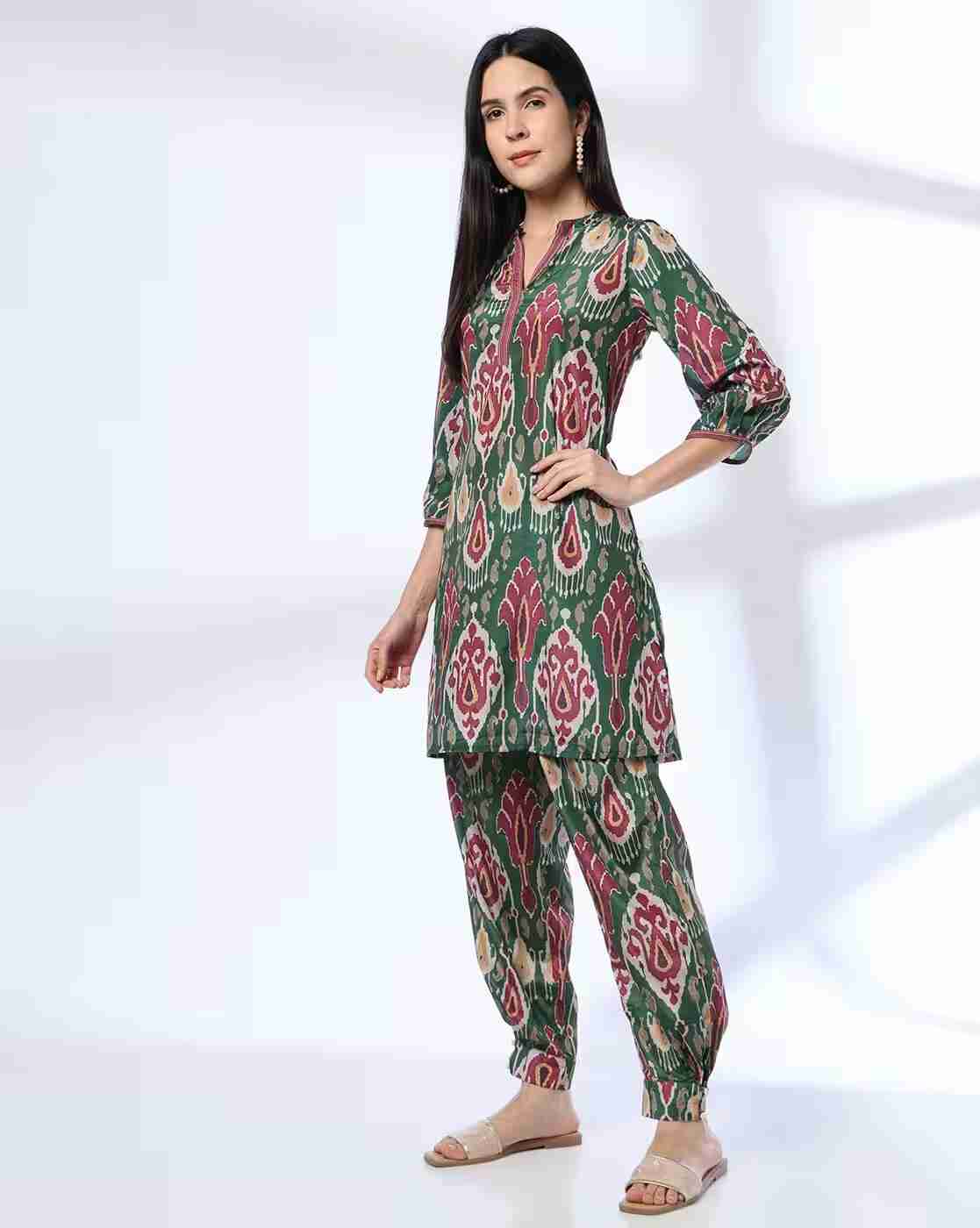 KRITA | Women Ikat Kurta and Bottom Set|0