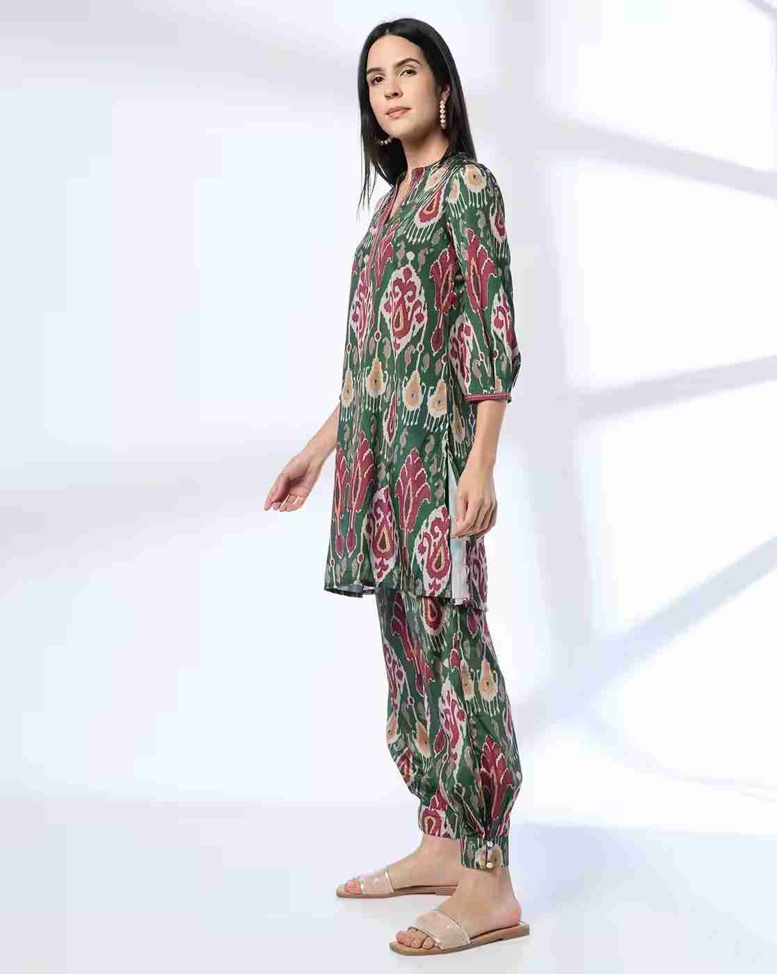 KRITA | Women Ikat Kurta and Bottom Set|1