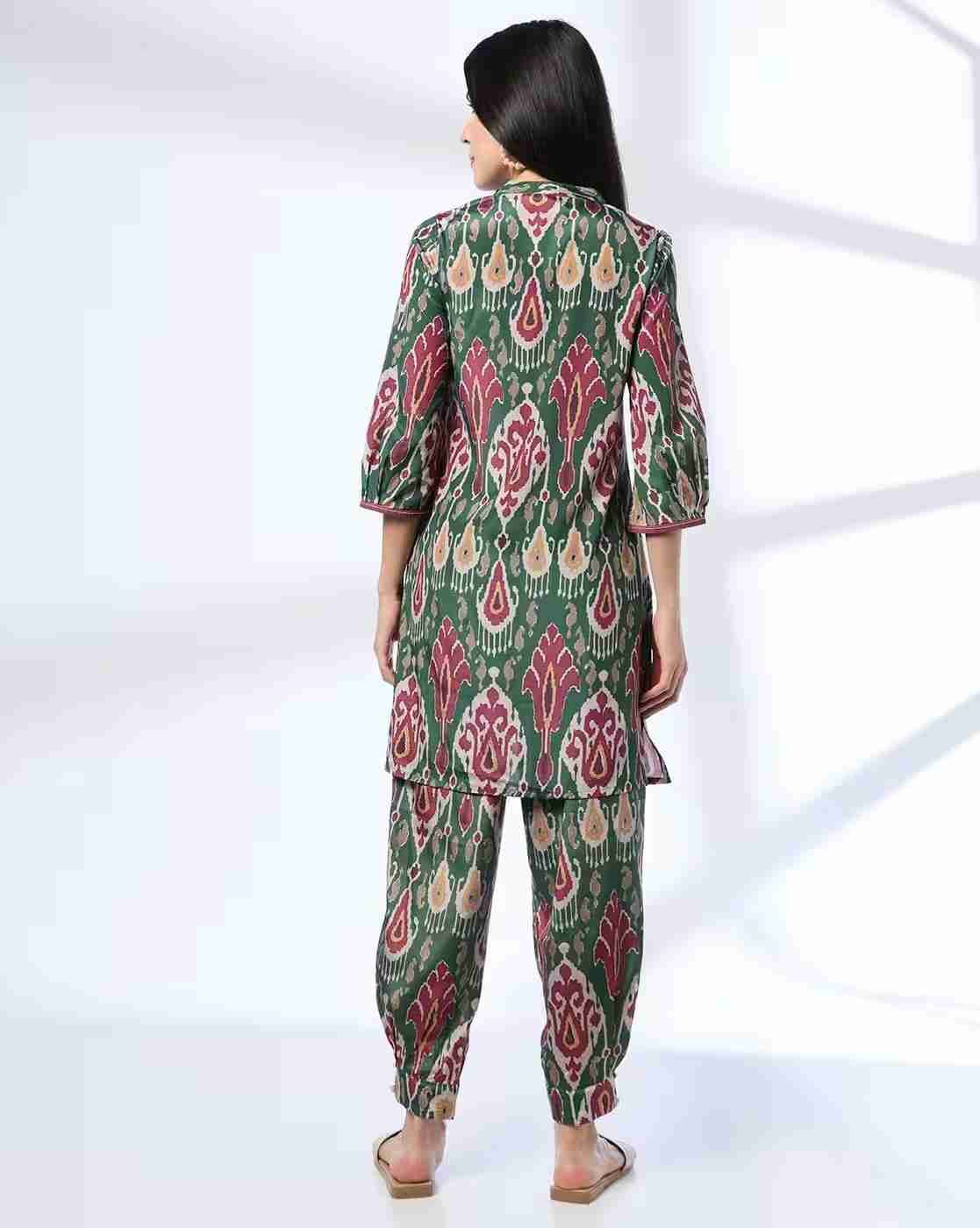 KRITA | Women Ikat Kurta and Bottom Set|2