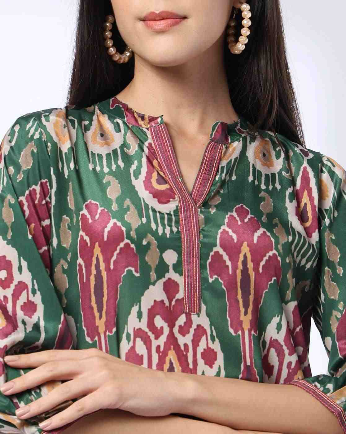 KRITA | Women Ikat Kurta and Bottom Set|3