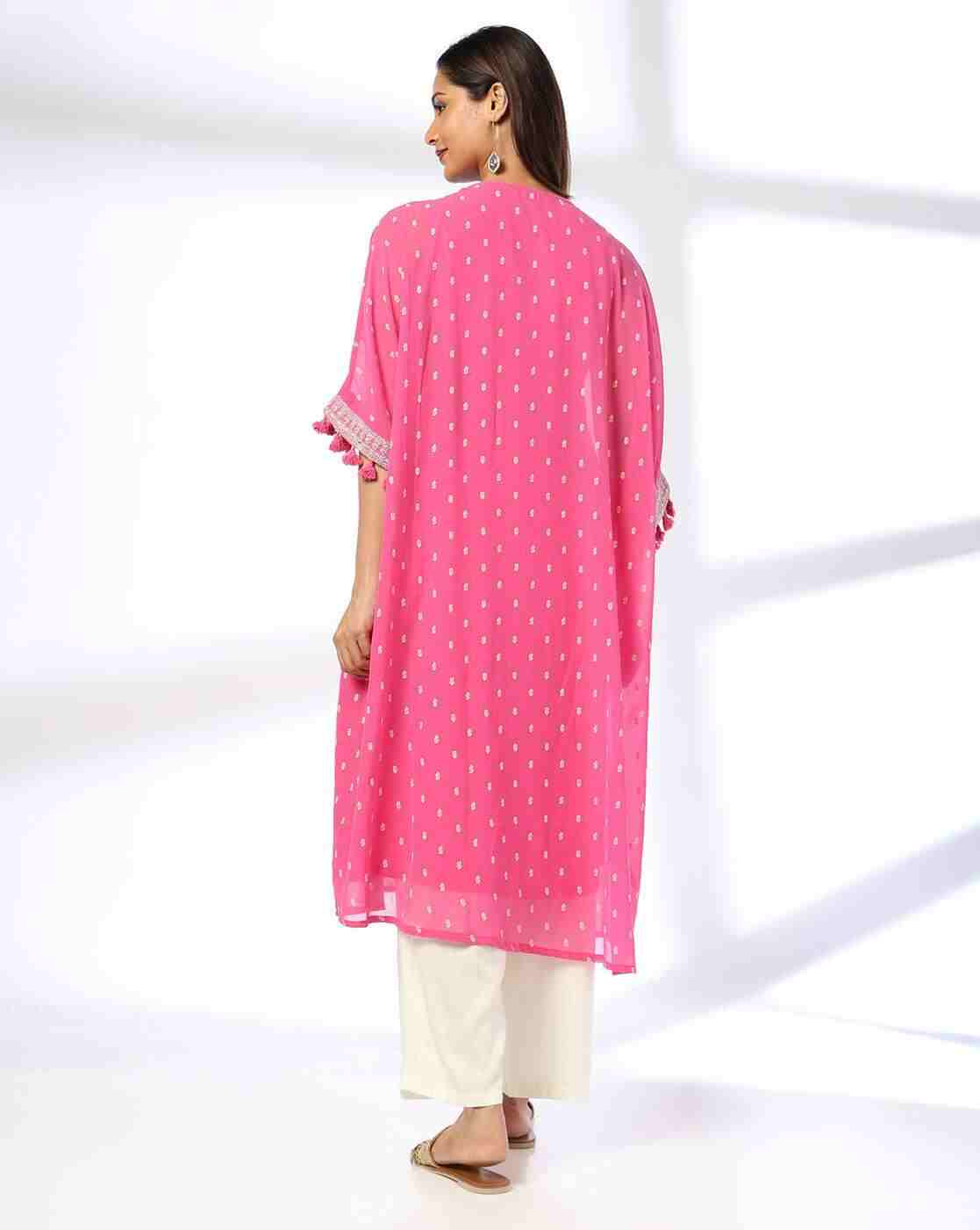 KRITA | Women Embroidered A-Line Kaftan Kurta|2