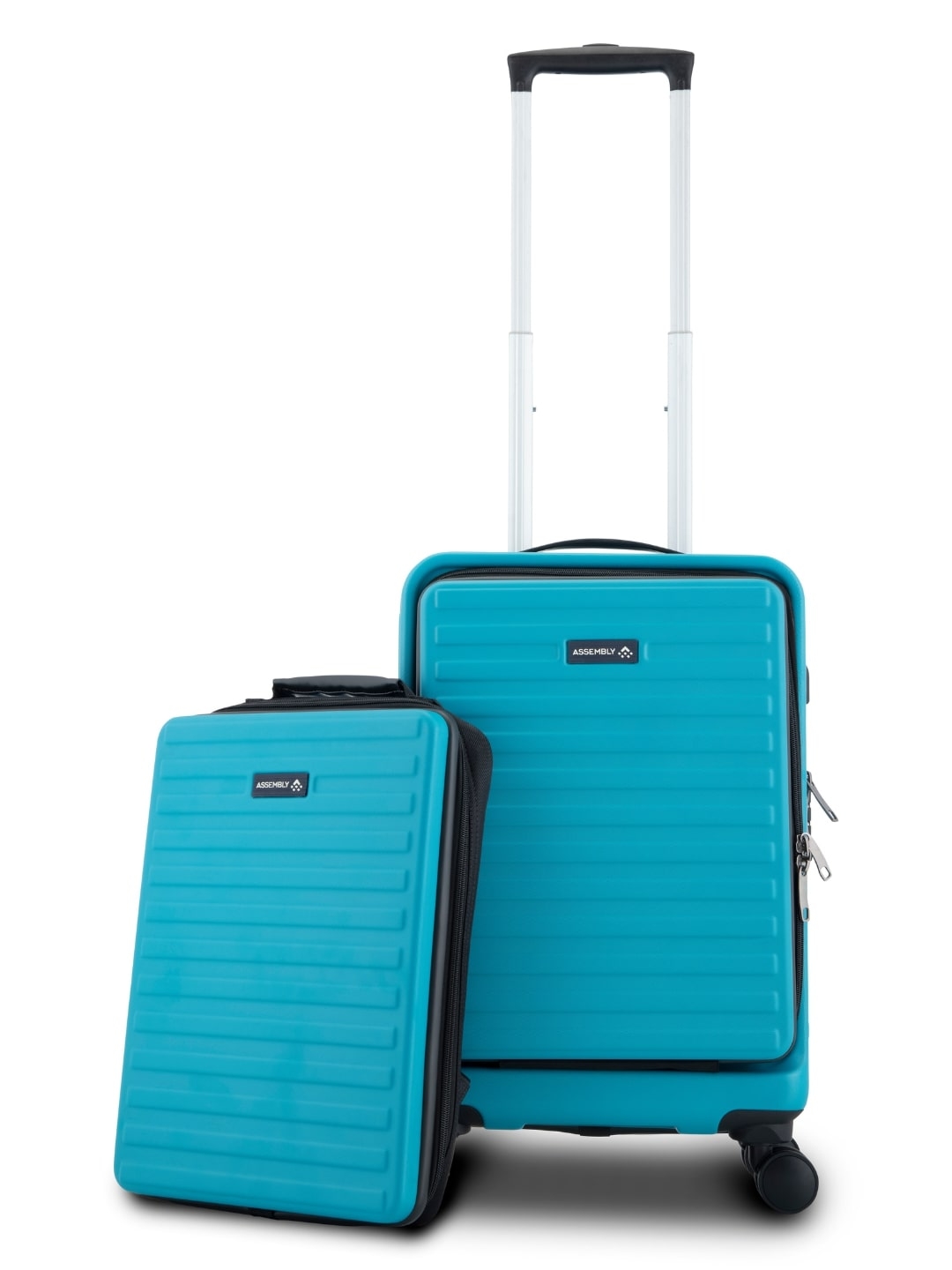 Assembly Hard Sided Polycarbonate Cabin Trolley Bag (54 cm) with Hard Shell Laptop Backpack - Teal