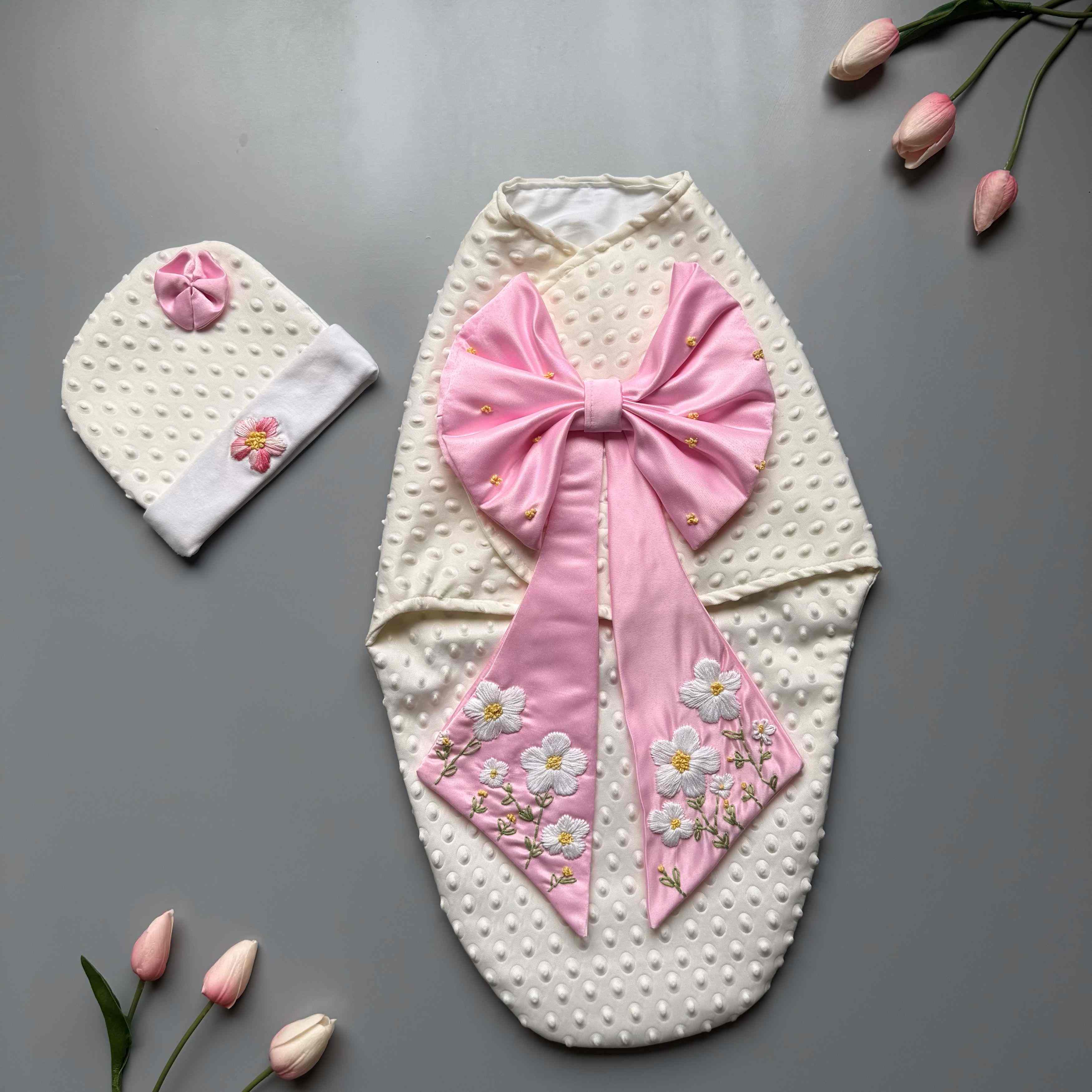 Blush Blossom Swaddle Set