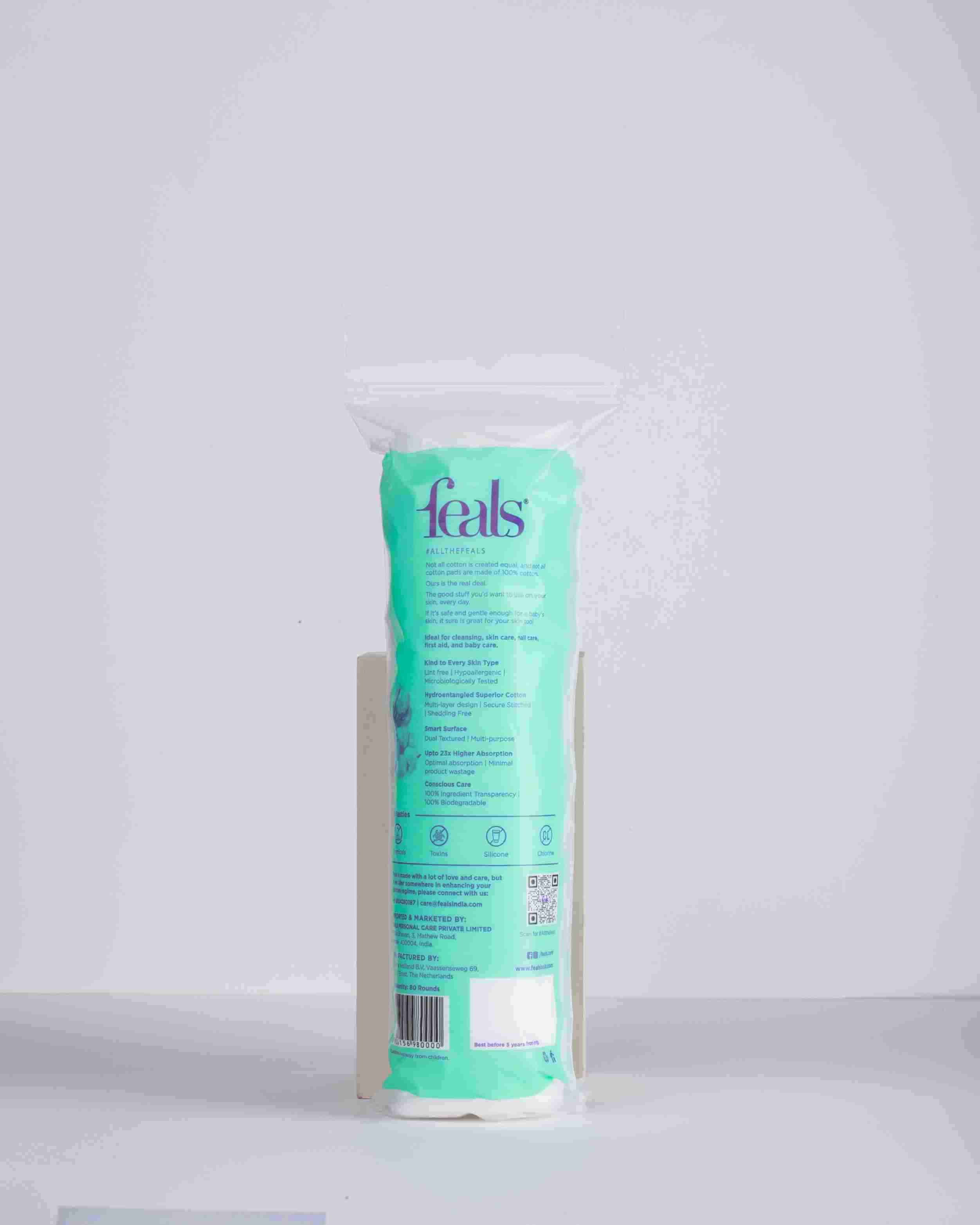 Cotton Pads for Face with Aloe Vera | Makeup remover pads for Face/Eyes | Pre-makeup cleansing | Unmatched Absorbency, Lint Free, Hypoallergenic | 80 Rounds per Pack {Pack of 6} (480 Rounds)