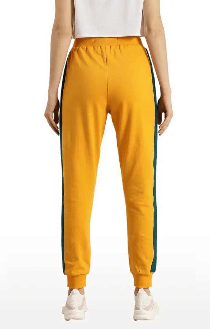 Dillinger | Women's Yellow Cotton Solid Casual Jogger 3