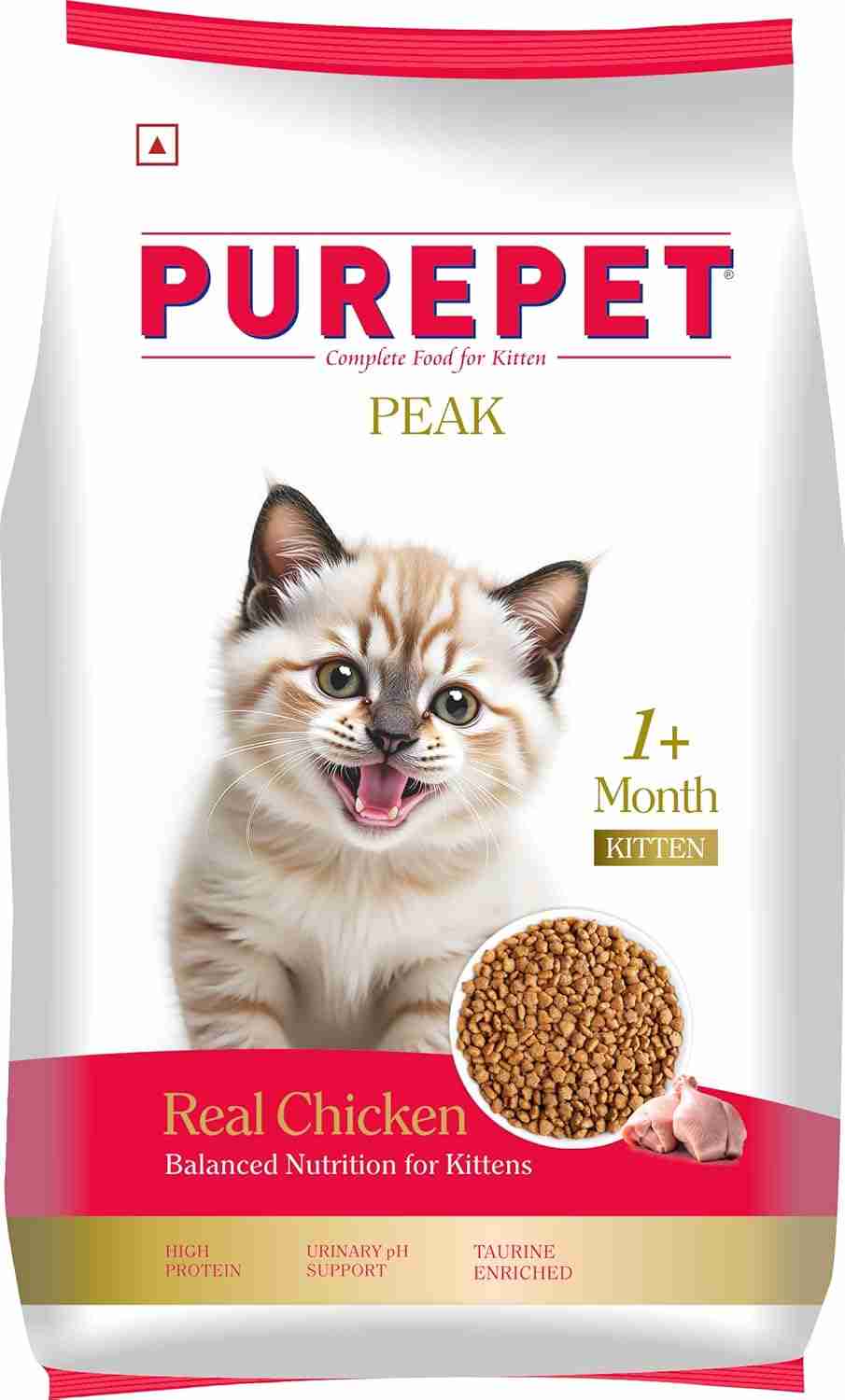 Purepet Peak Real Chicken Kitten Dry Food, 1.2 Kg