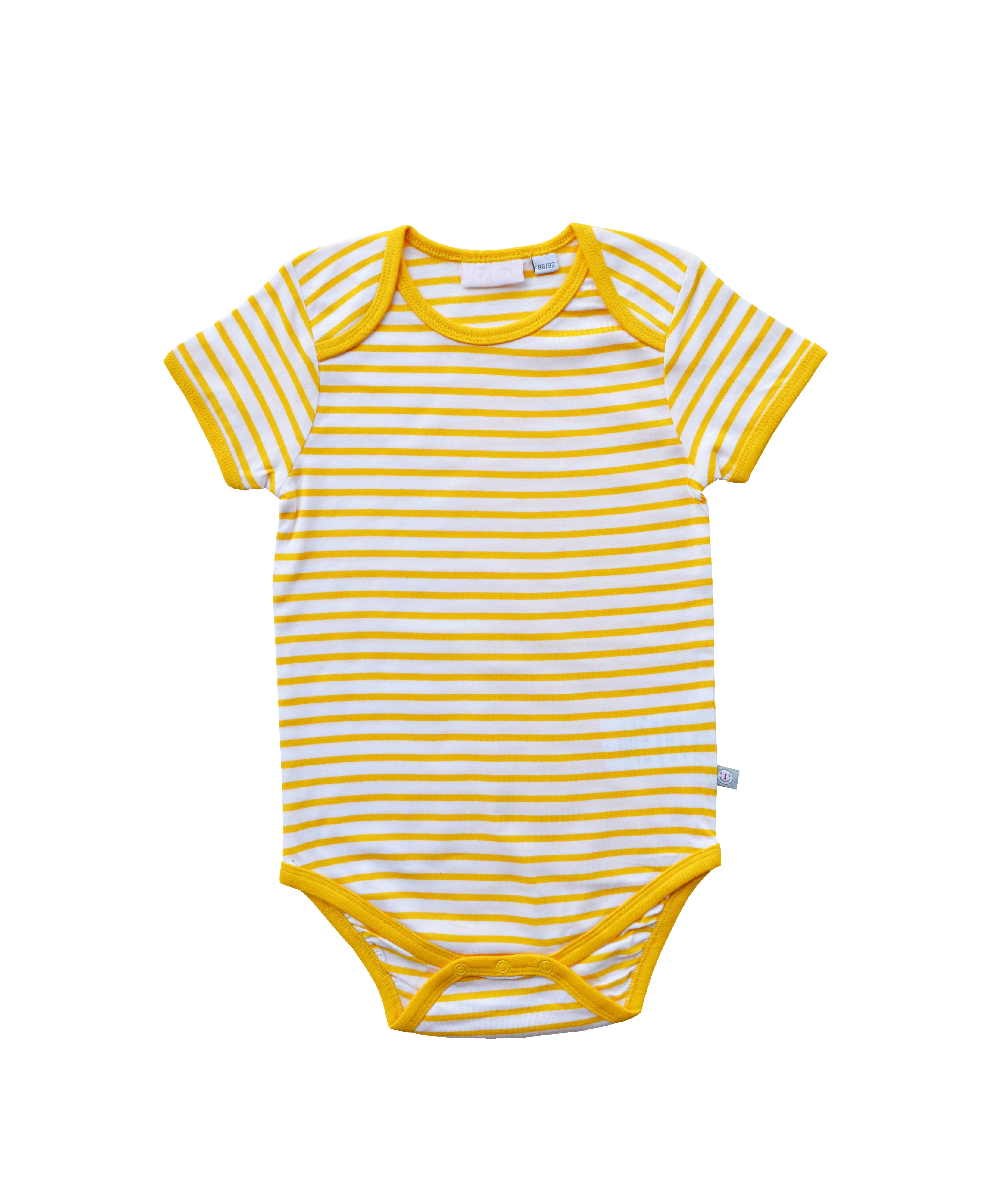 Babeez | Yellow / White Stripe Bodysuit (100% Cotton Jersey) undefined