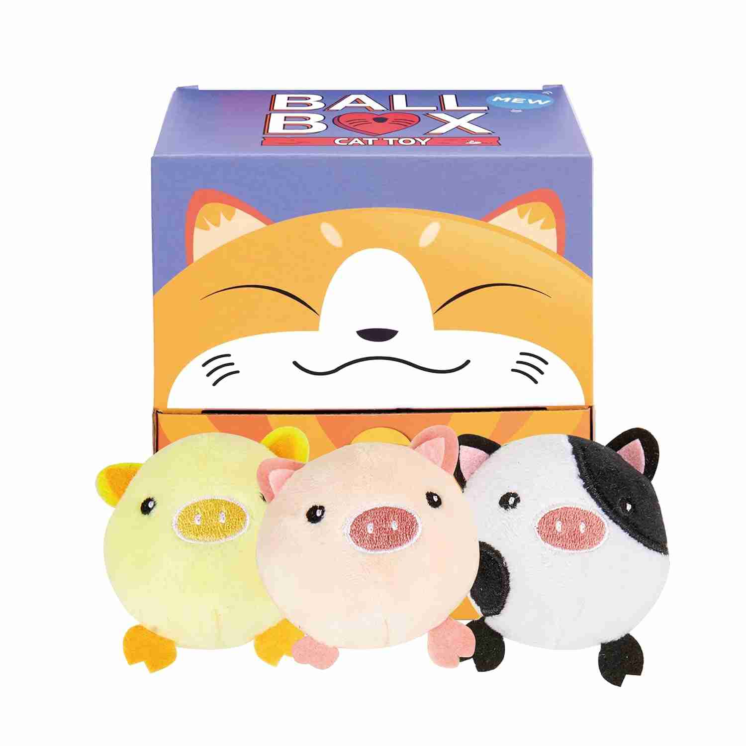 Barkbutler Fofos Farm Animal Balls Assorted Display Box, 1 Pcs