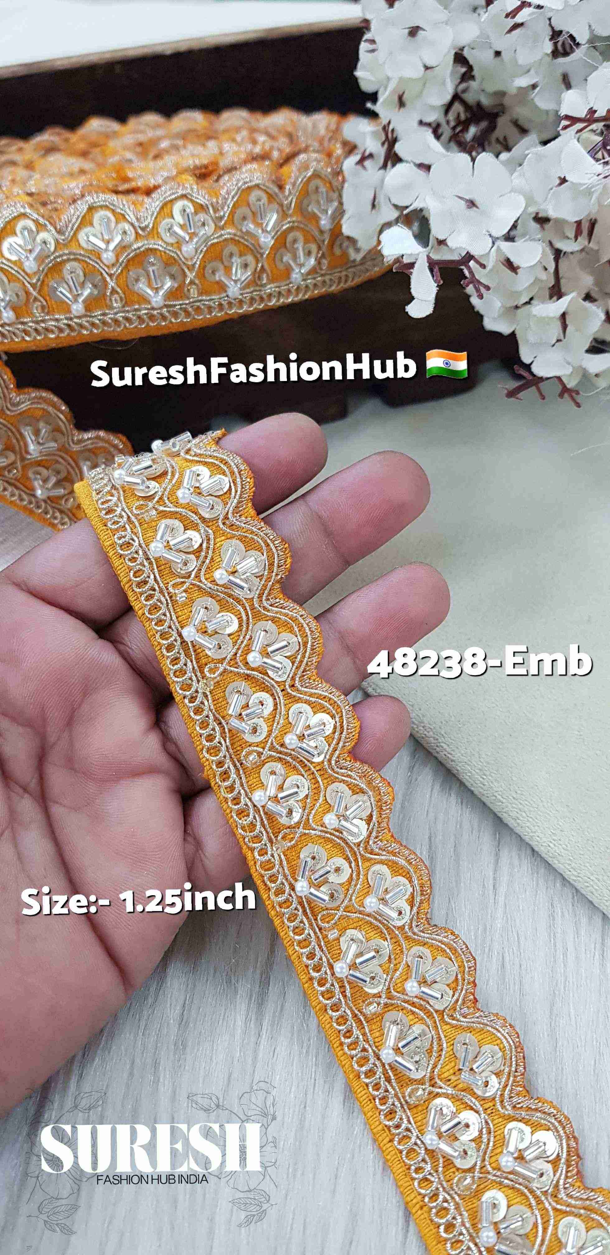 Pearl Scalloped Kaddhana Lace