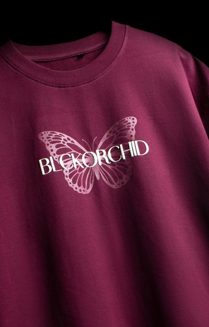 Blckorchid | Unisex Kaizen Maroon Cotton Printed T-Shirt 1