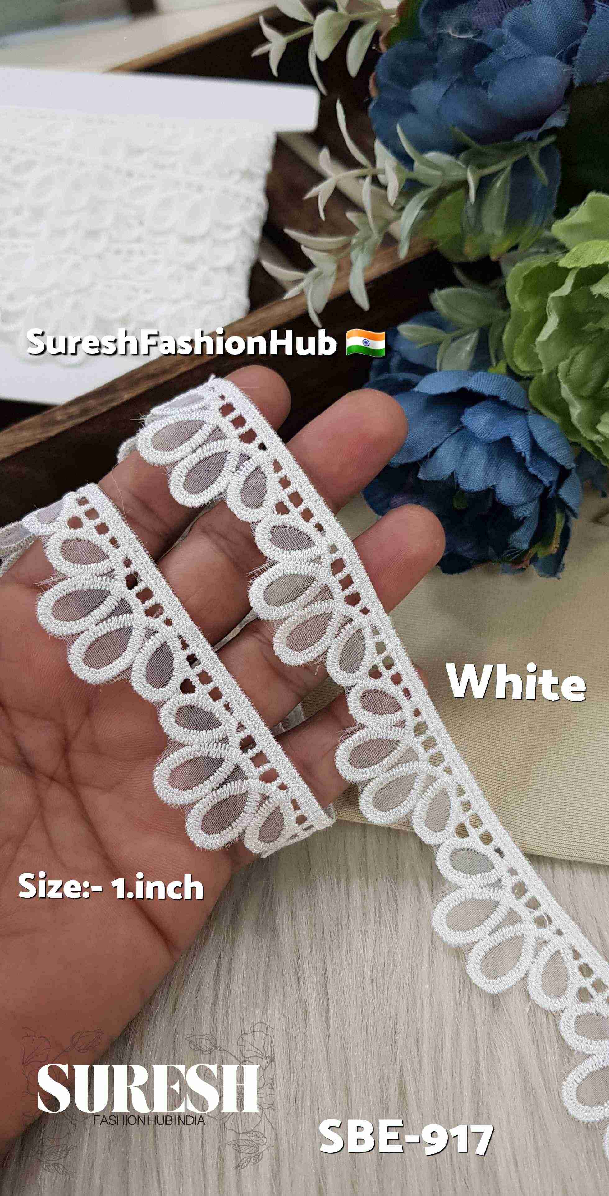 Elite Charm White Organza Lace